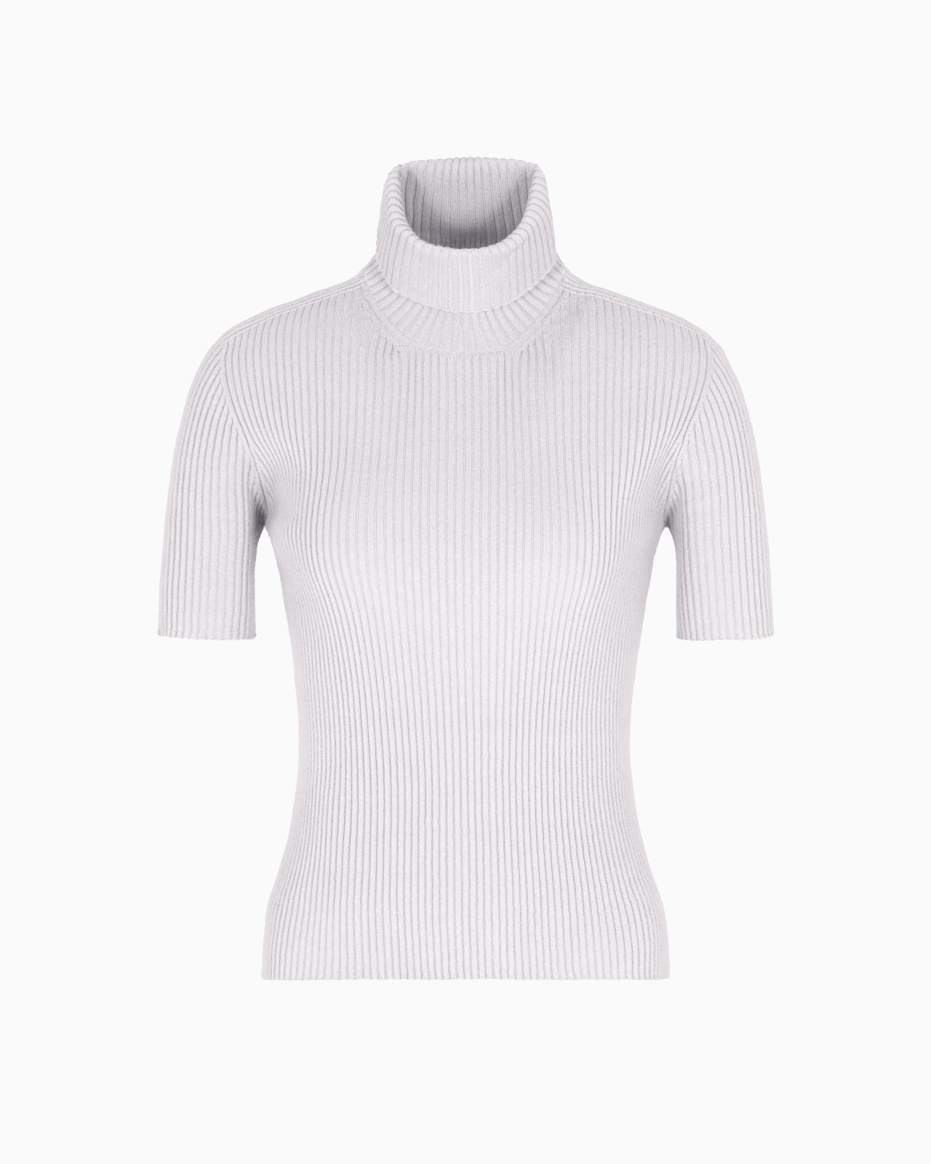 Kurzärmliger Kaschmir-Pullover mit Rollkragen Folie 0