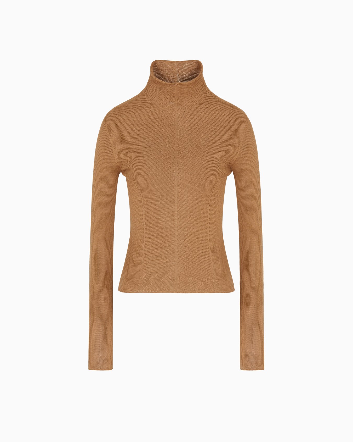 Mock-neck silk jumper  Slide 0