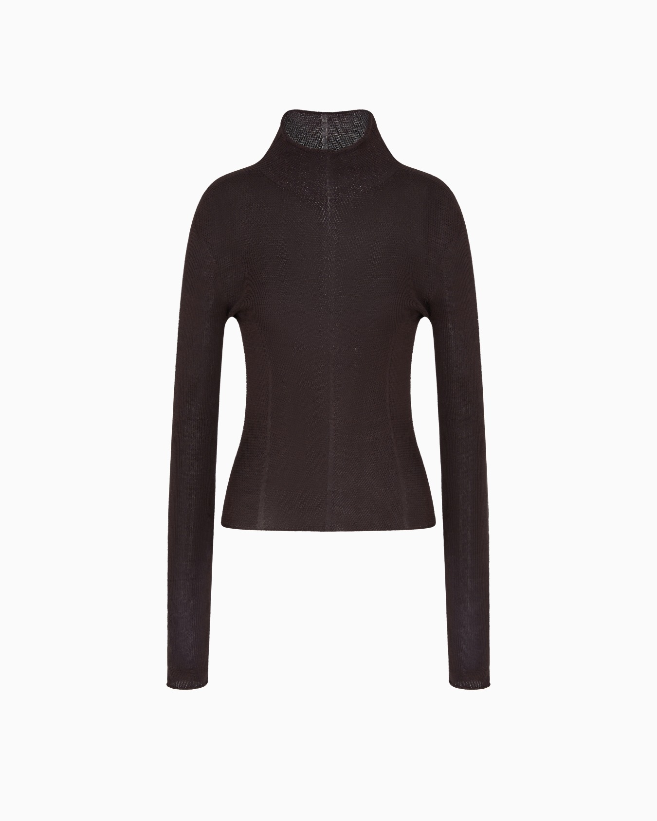 Mock-neck silk jumper  Slide 0