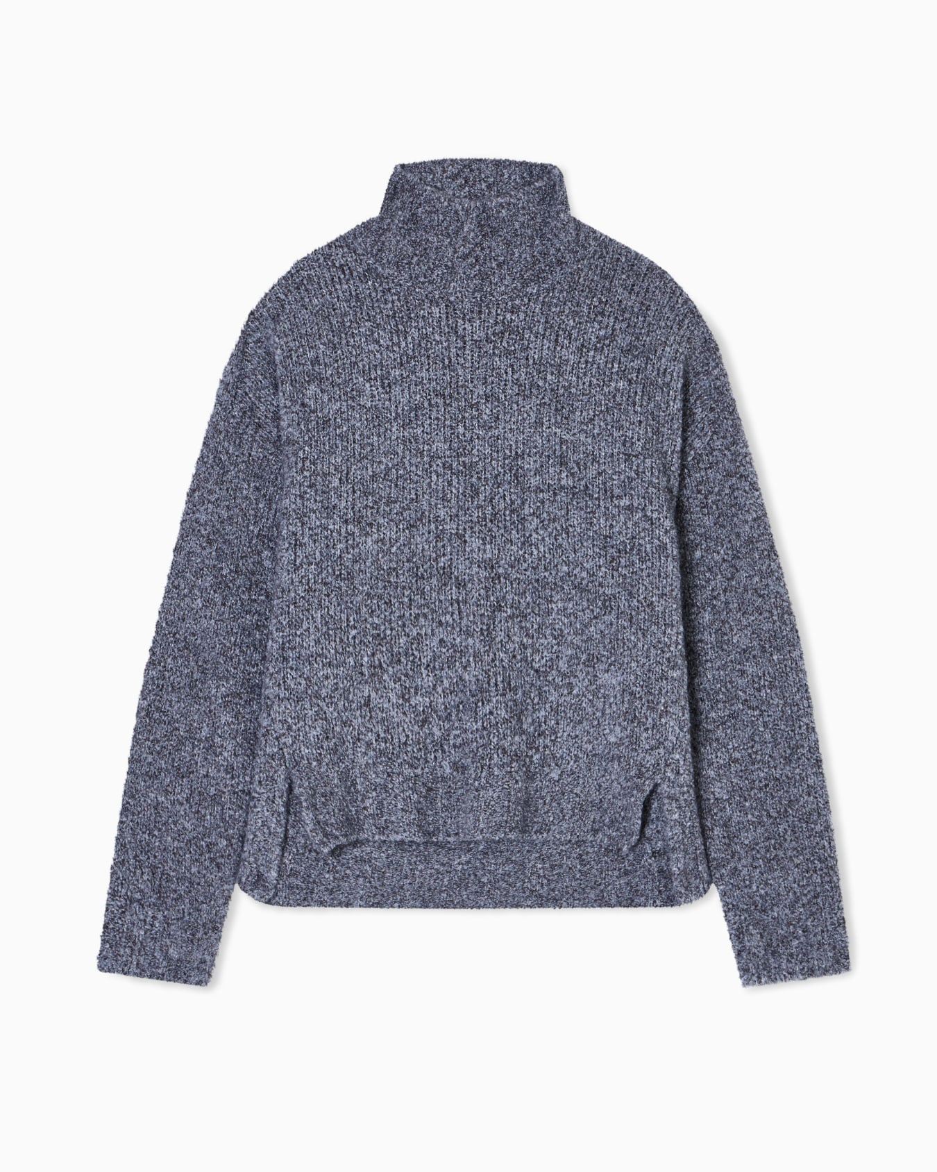 Mock-neck jumper in bouclé cashmere, and silk Slide 0