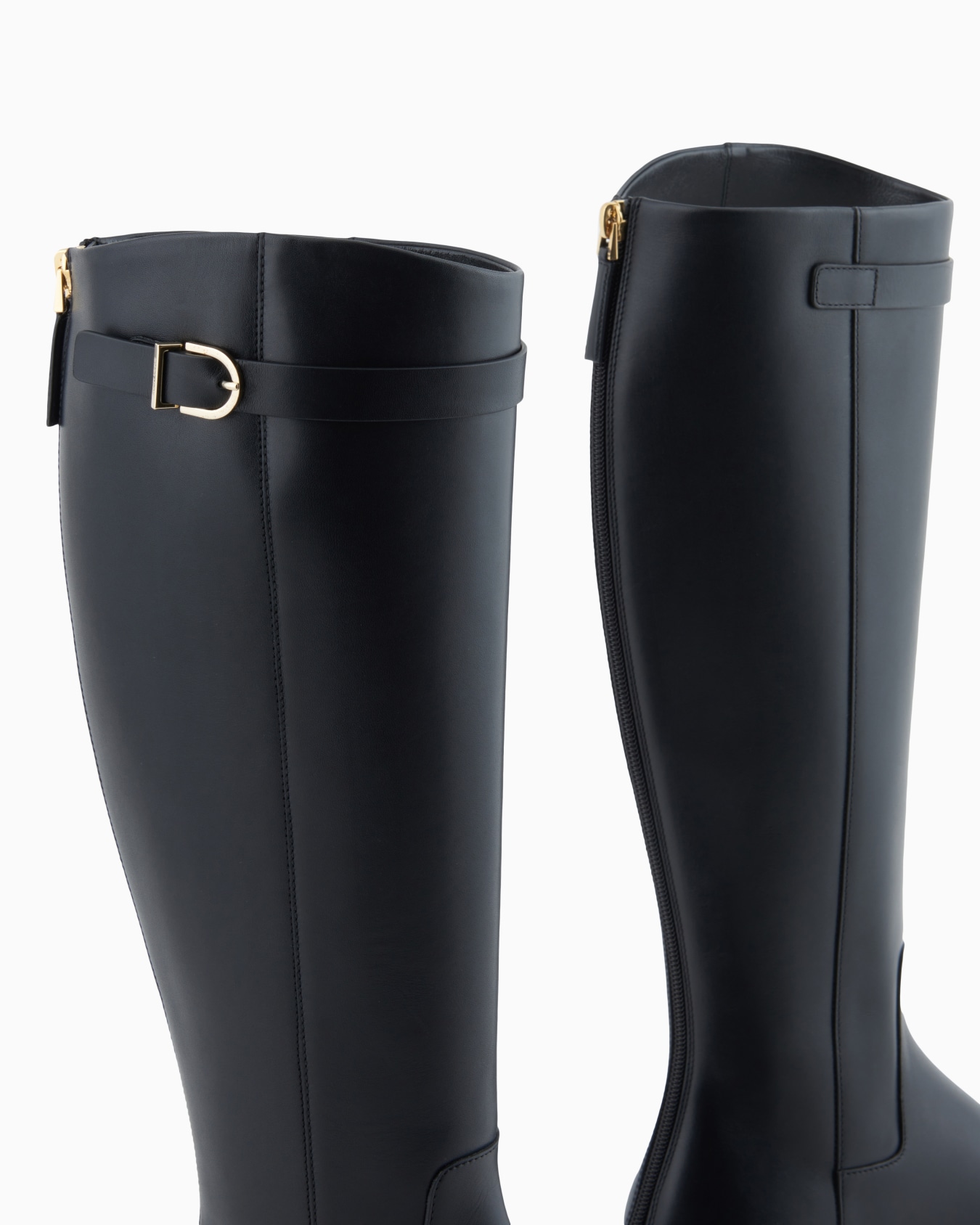 Smooth leather high boots Slide 3