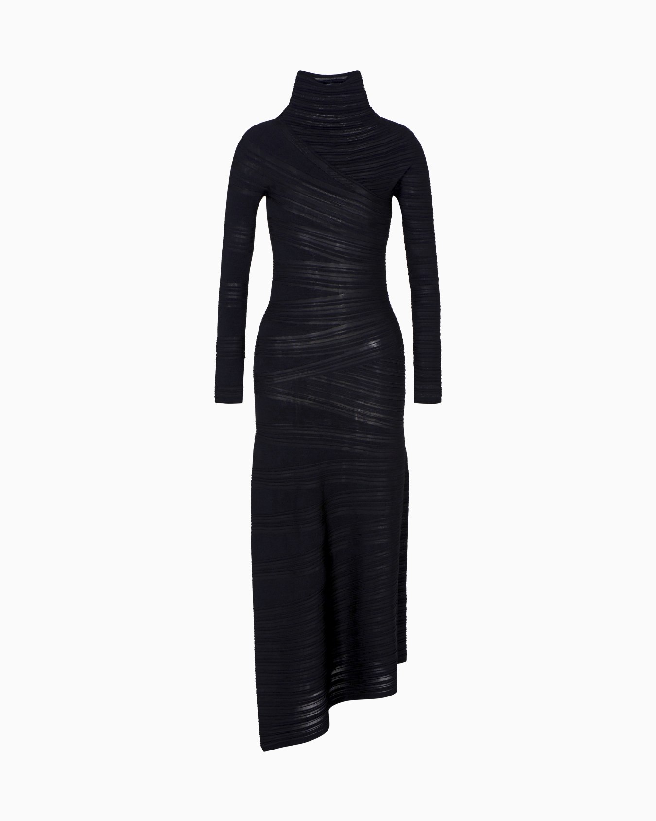 Viscose and wool jersey midi dress Slide 0