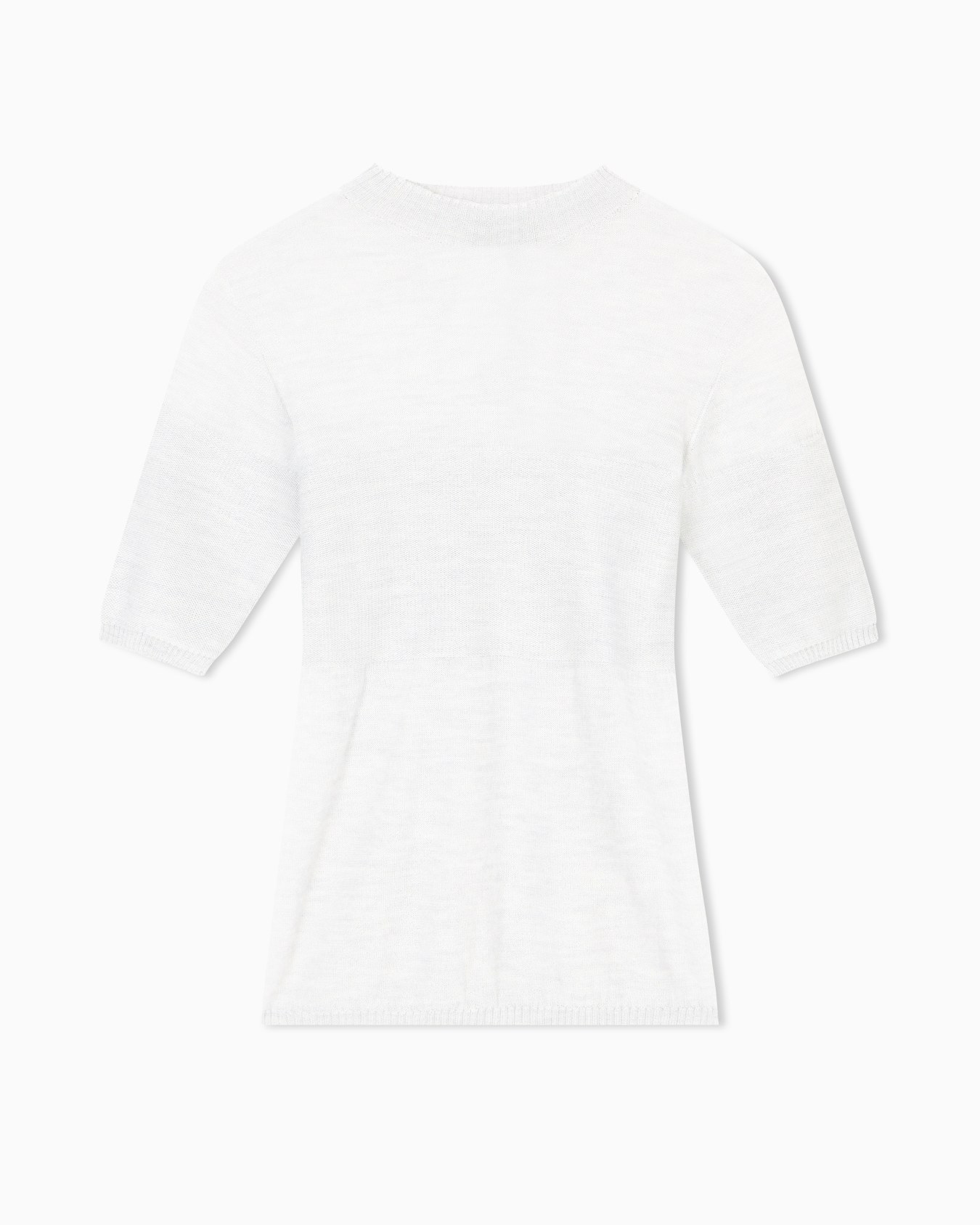 Short-sleeved cashmere and silk jumper Slide 0
