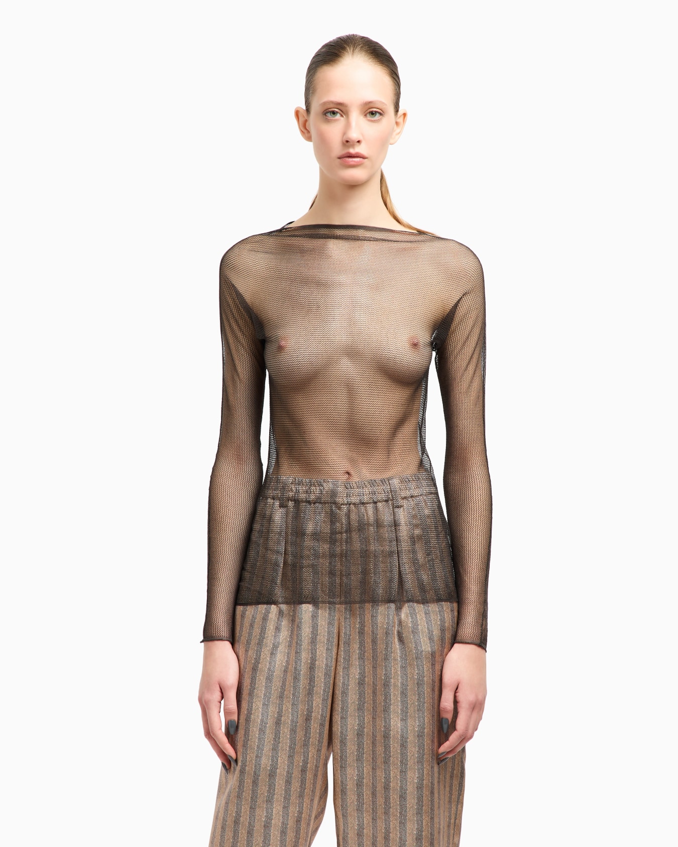Mesh-stitch viscose-blend jumper Slide 4