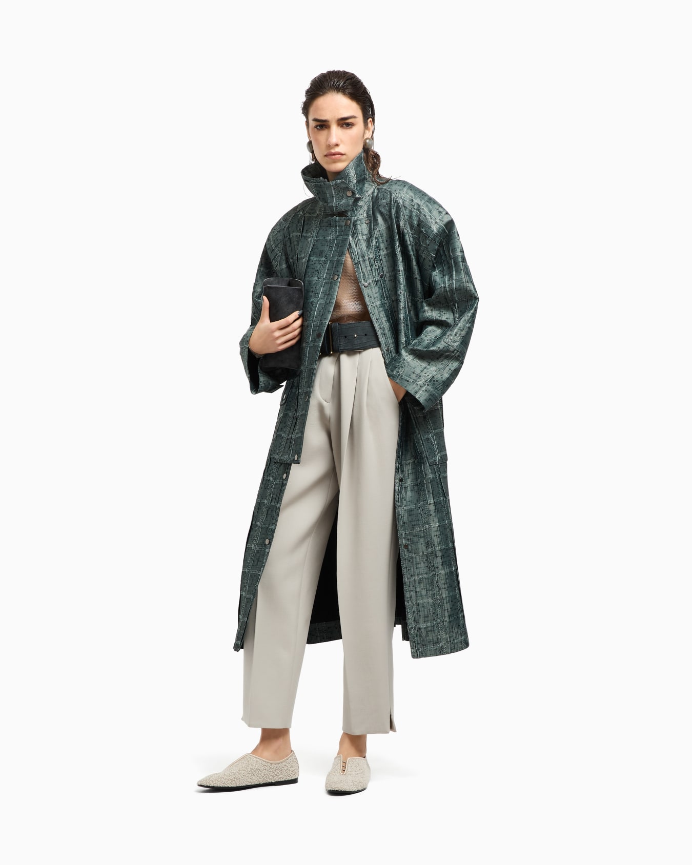 Mesh-stitch viscose-blend jumper Slide 2