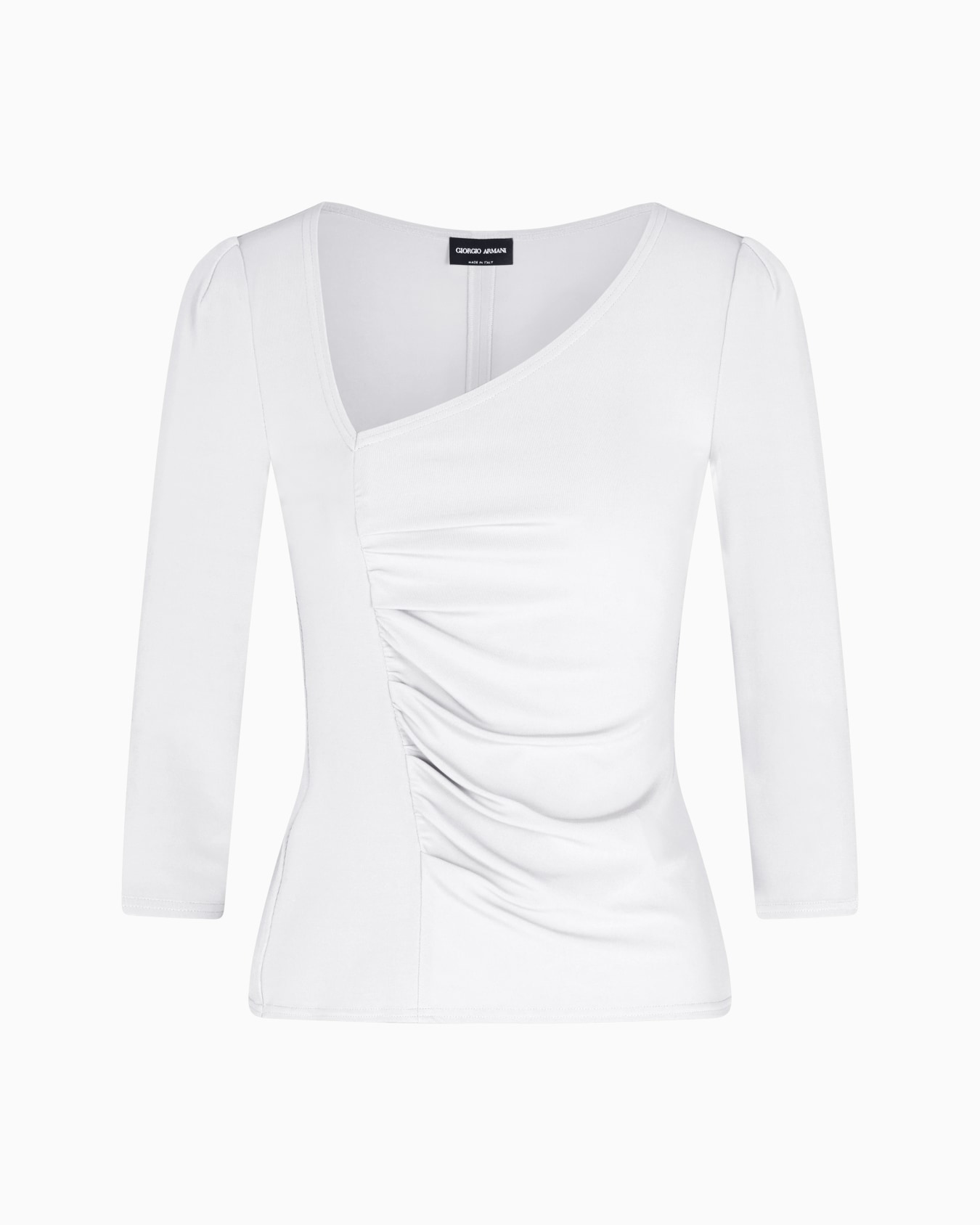 Pullover aus Viskose-Jersey mit asymmetrischem Ausschnitt Folie 0