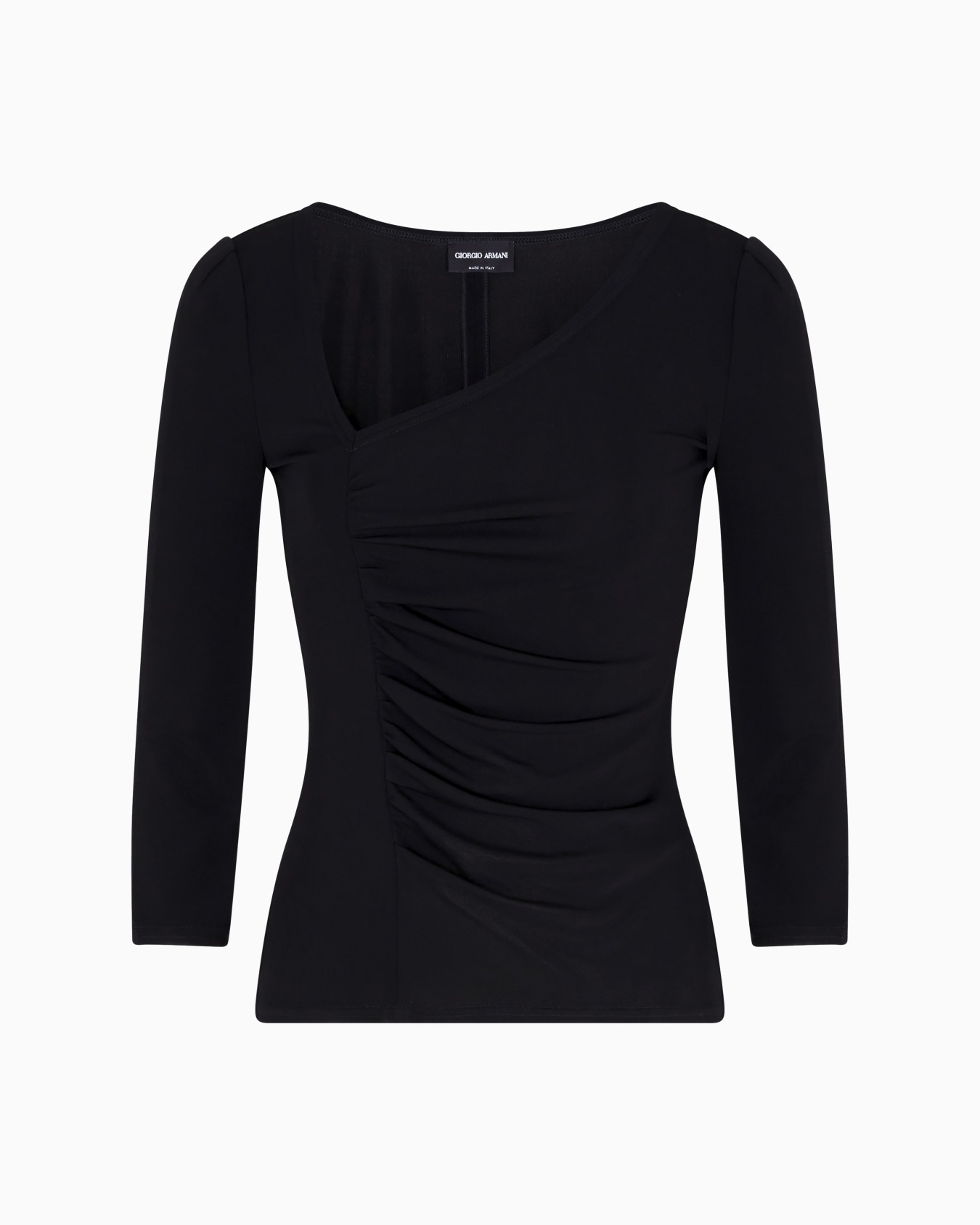 Pullover aus Viskose-Jersey mit asymmetrischem Ausschnitt Folie 0