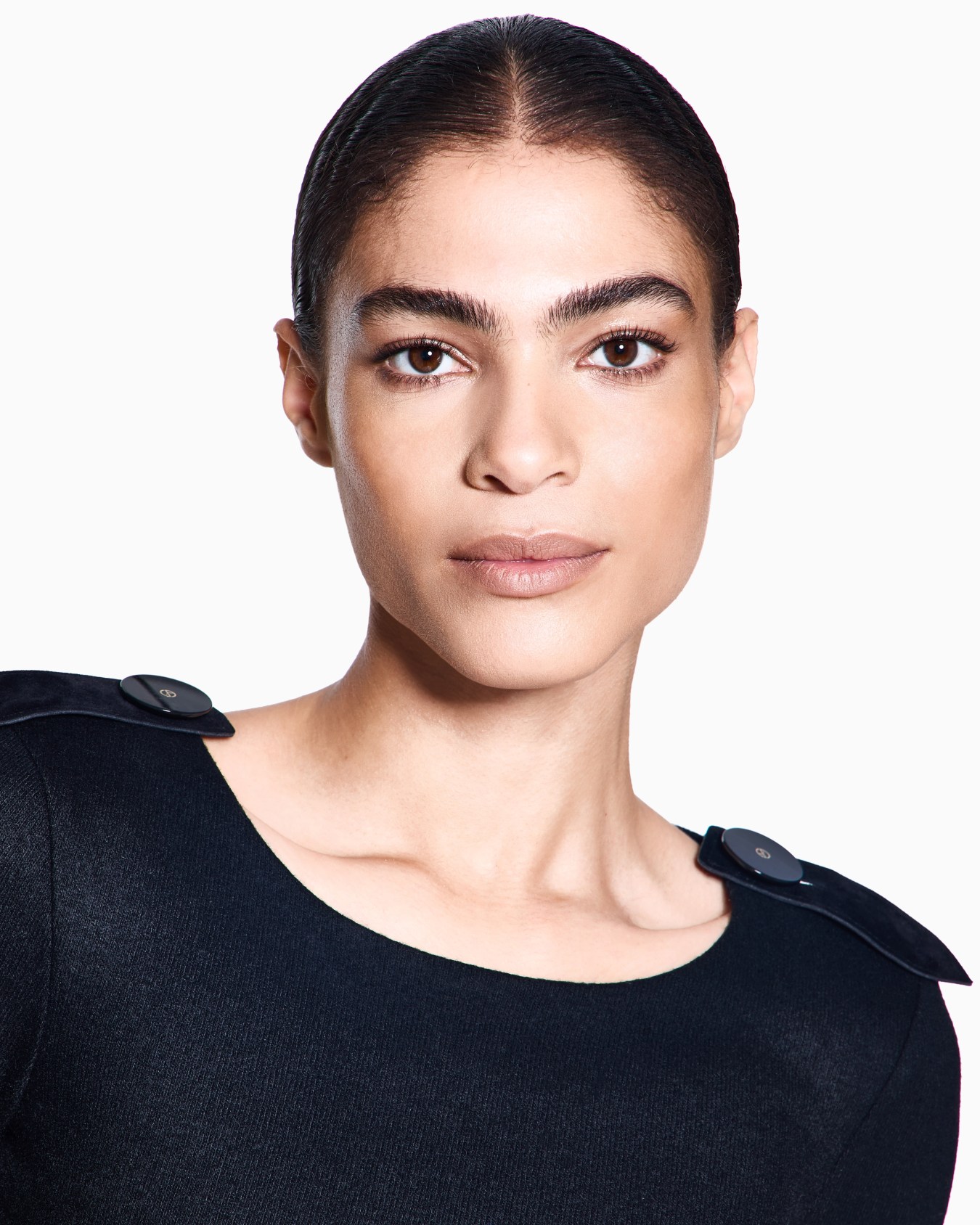 Jersey-Kleid aus Wolle mit Epaulettendetail Folie 3