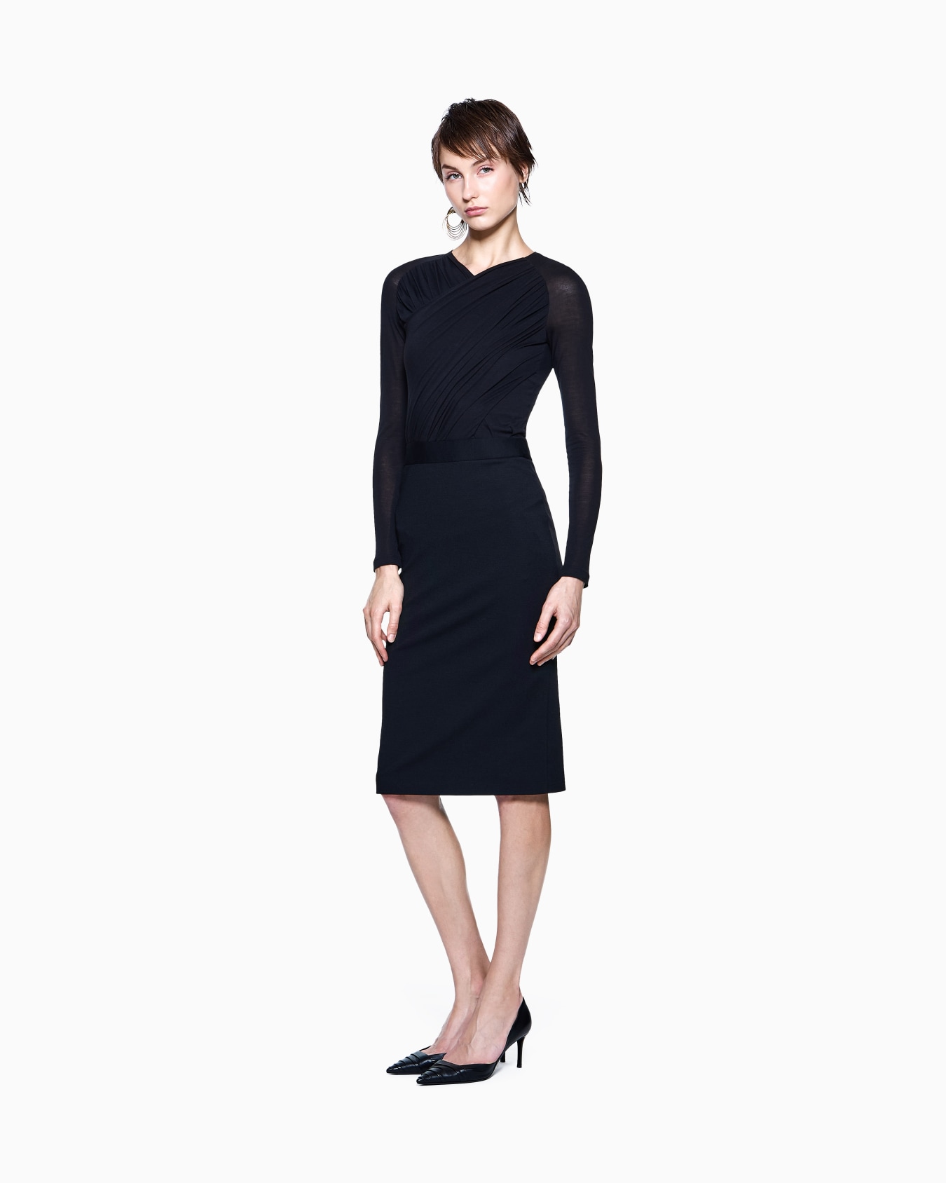 Lyocell jersey midi dress Slide 1