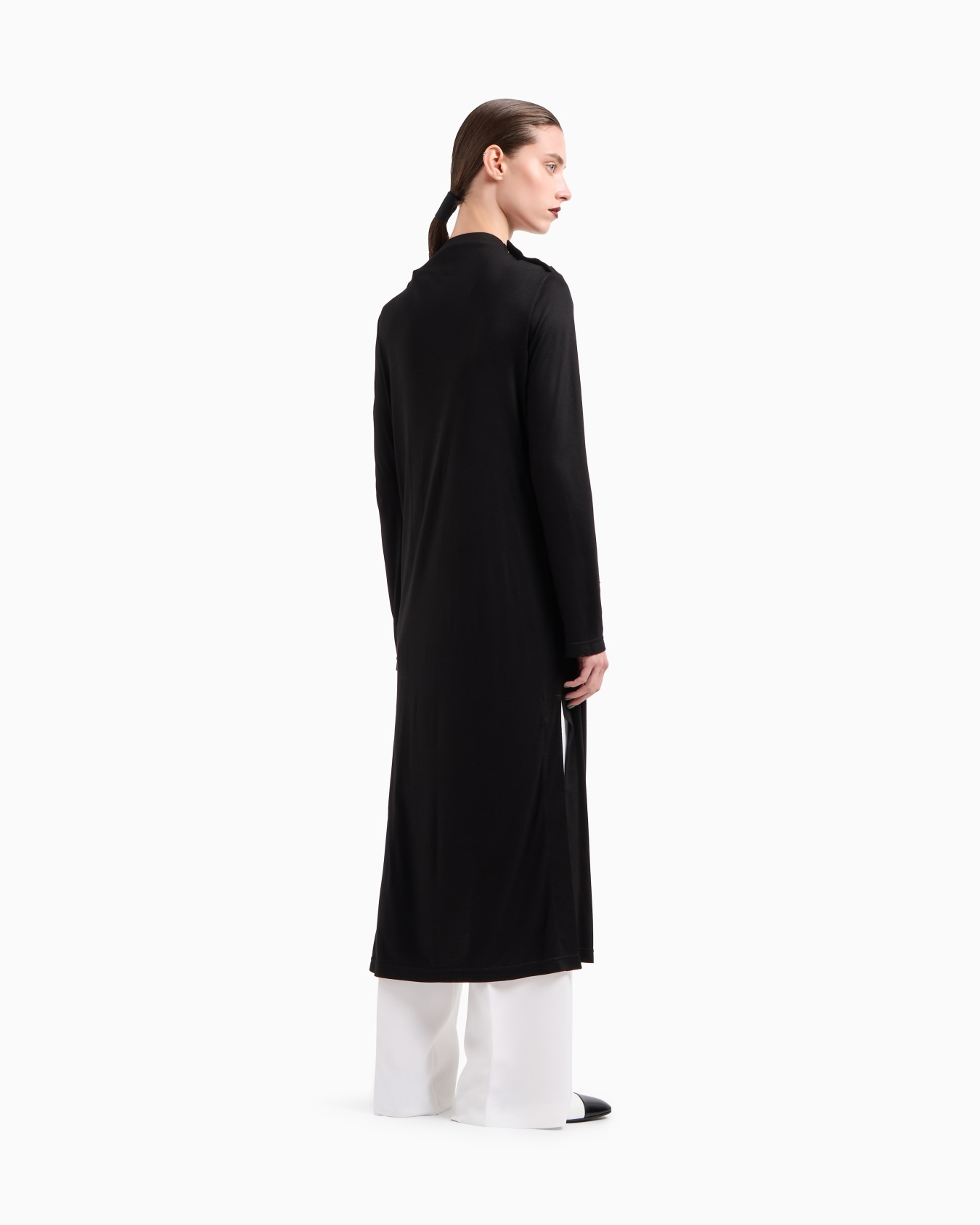 Twin-set cardigan long et top en jersey de viscose Diapositive 2