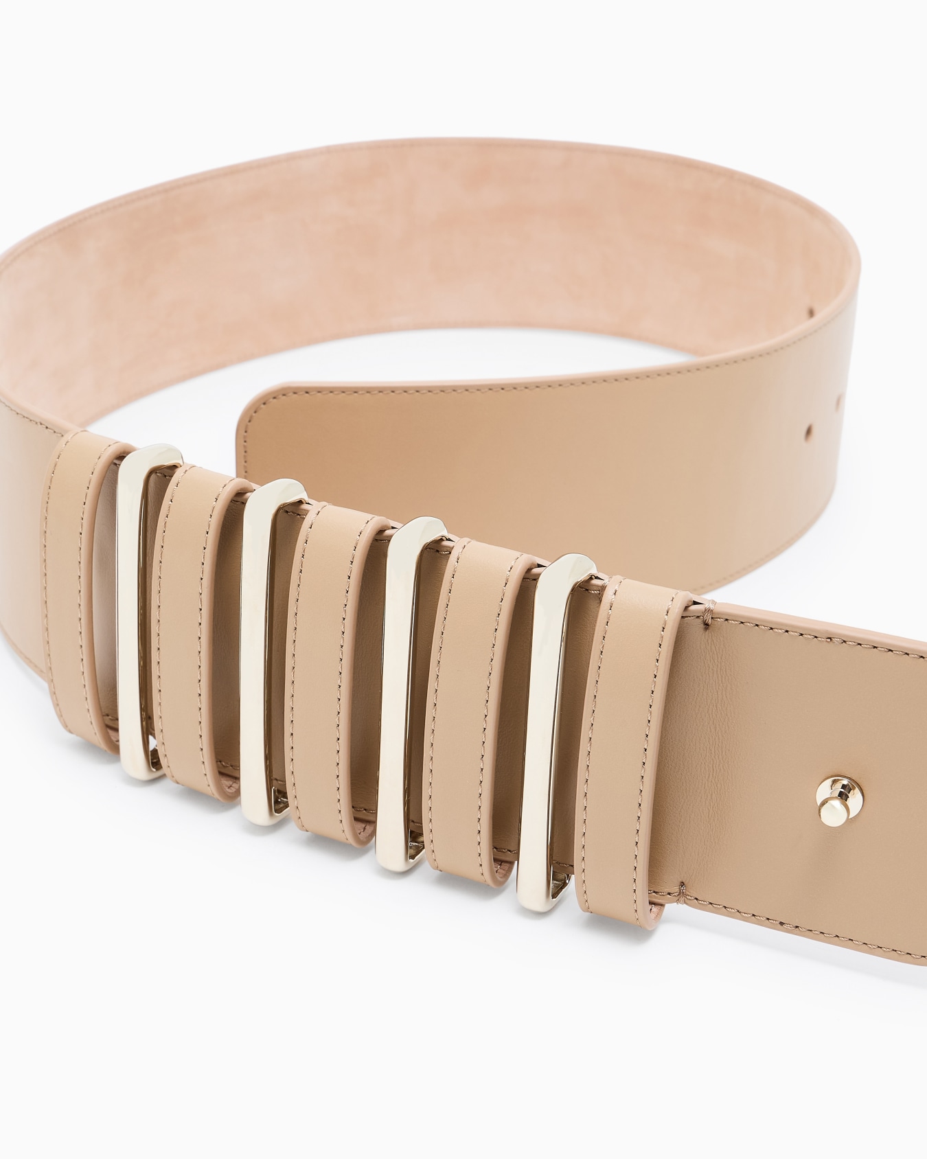 Smooth calfskin wide belt Slide 1