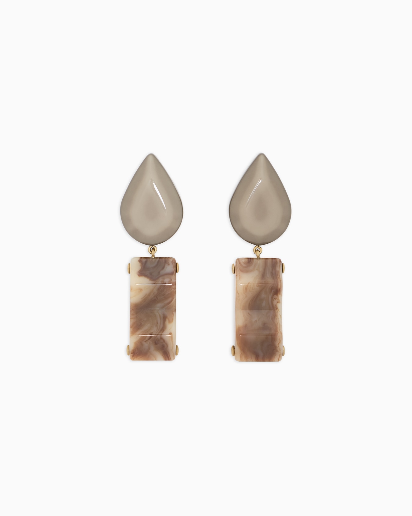 Resin clip-on pendant earrings Slide 0