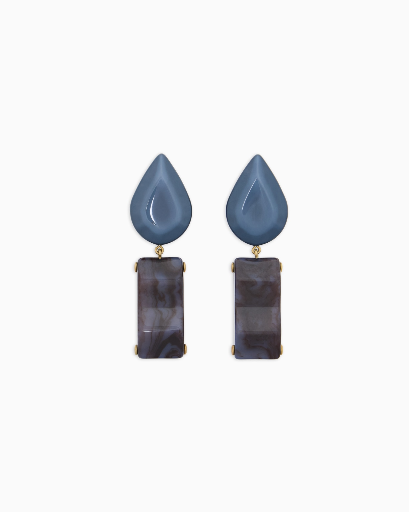 Resin clip-on pendant earrings Slide 0
