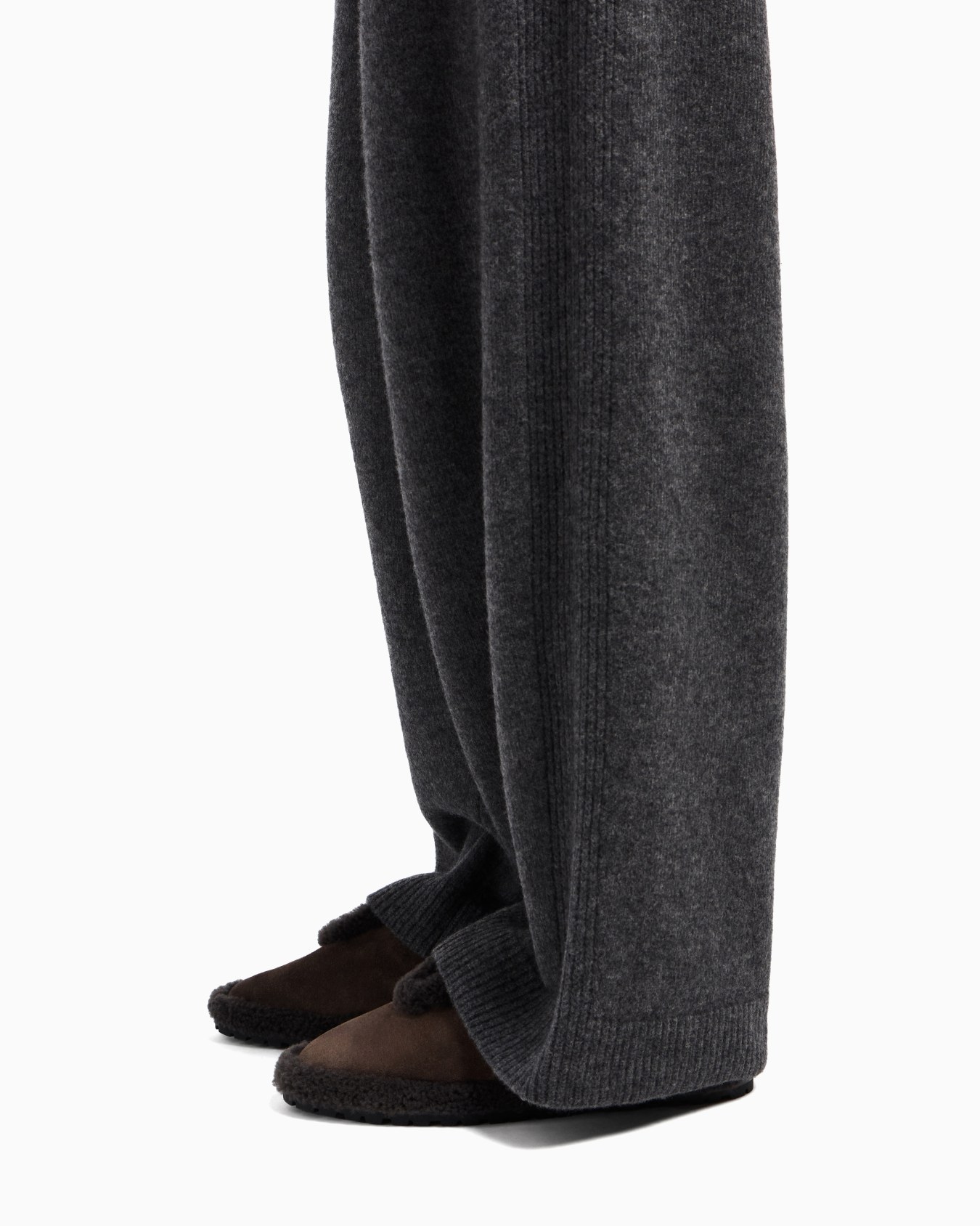 Slip-on in suede e shearling di montone Giorgio Armani Neve Slide 7