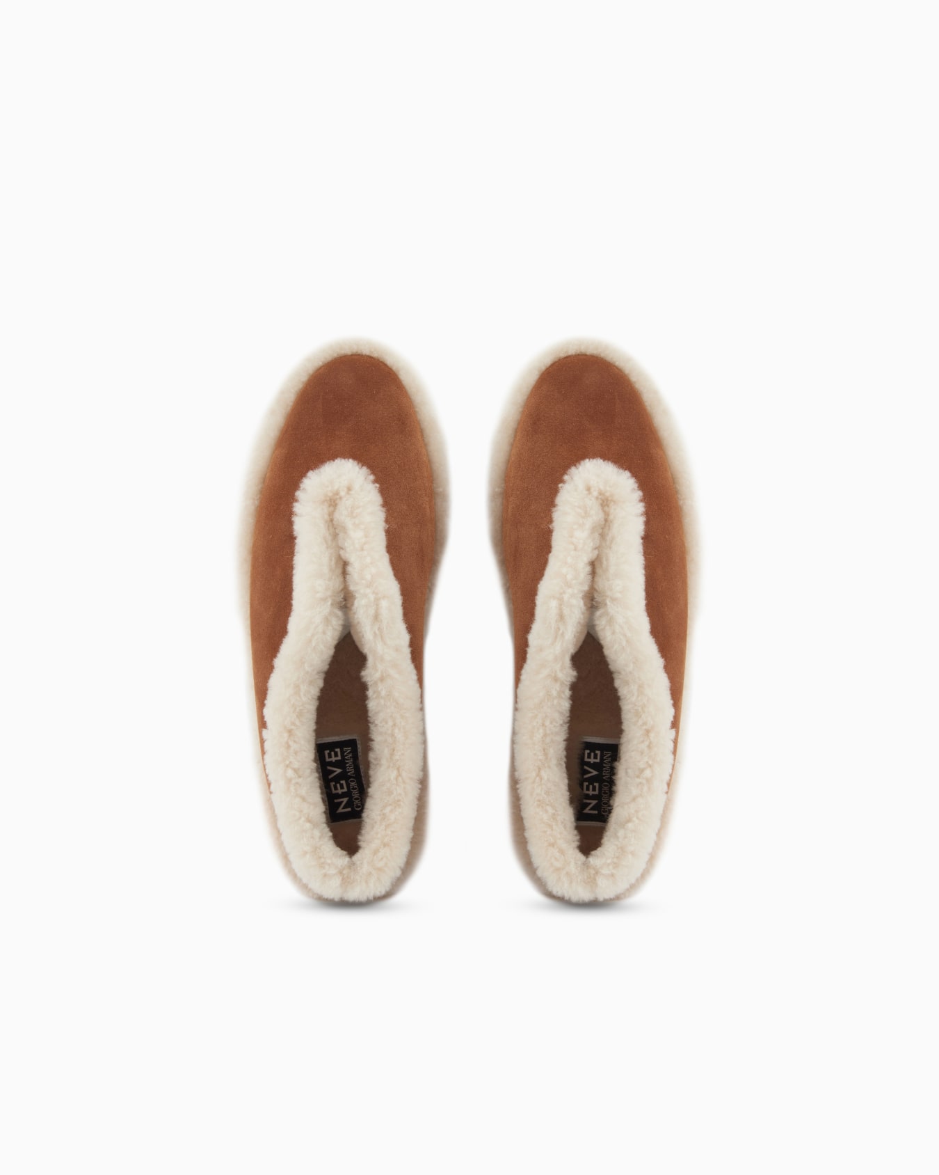 Slip-on in suede e shearling di montone Giorgio Armani Neve Slide 2