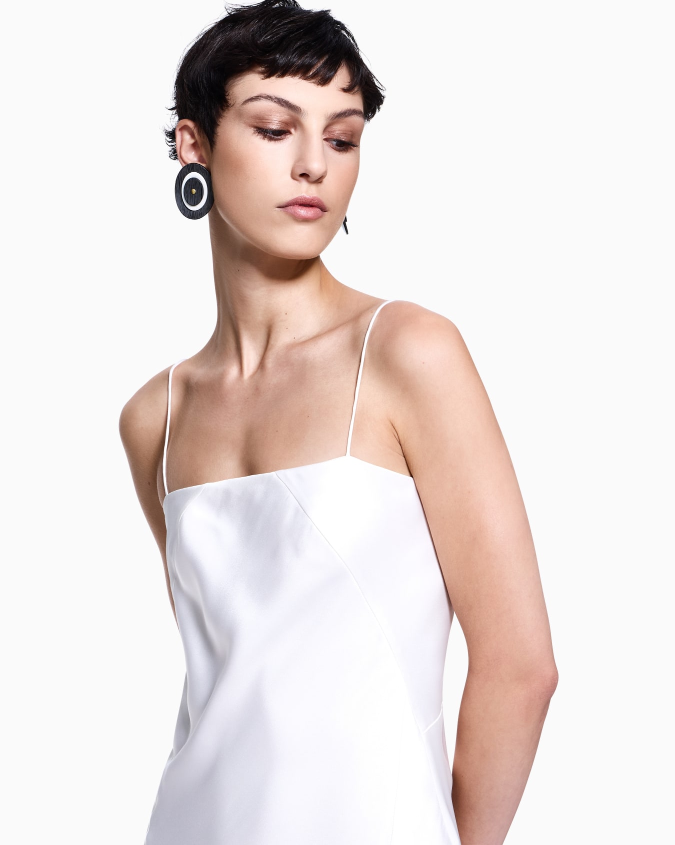 Midi dress in double-sided silk satin Slide 3