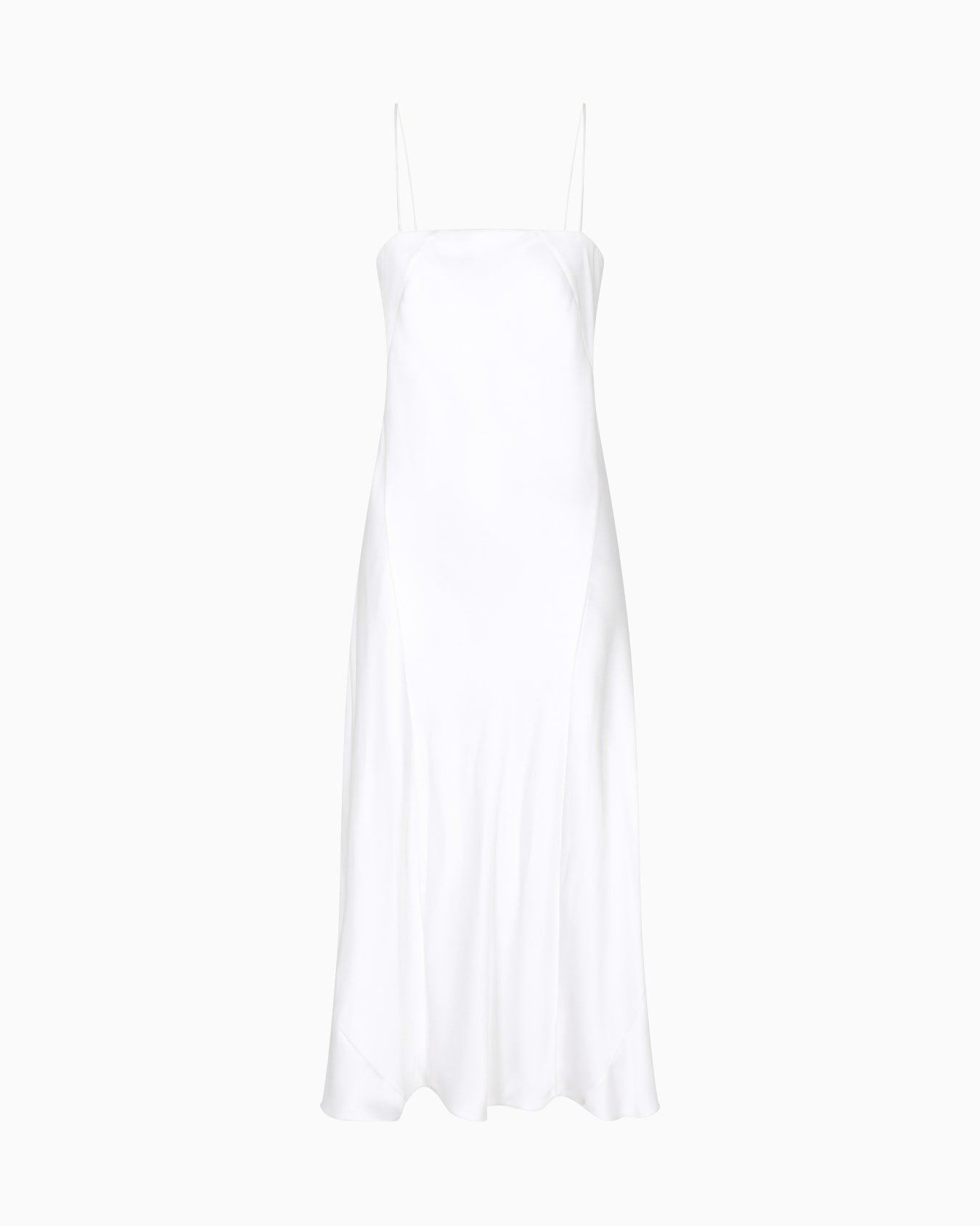 Midi dress in double-sided silk satin Slide 0