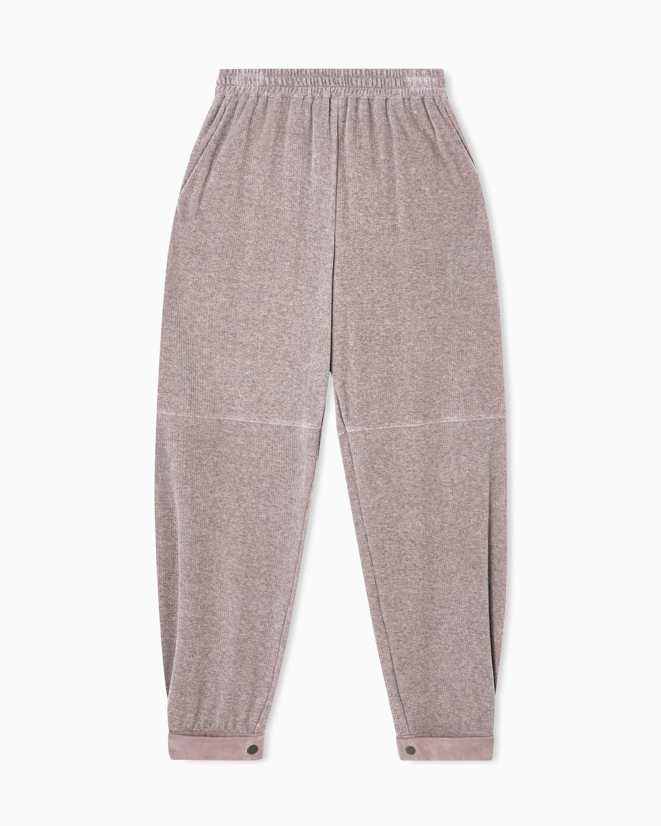 Pantalon fluide en jersey de chenille côtelée Diapositive 0