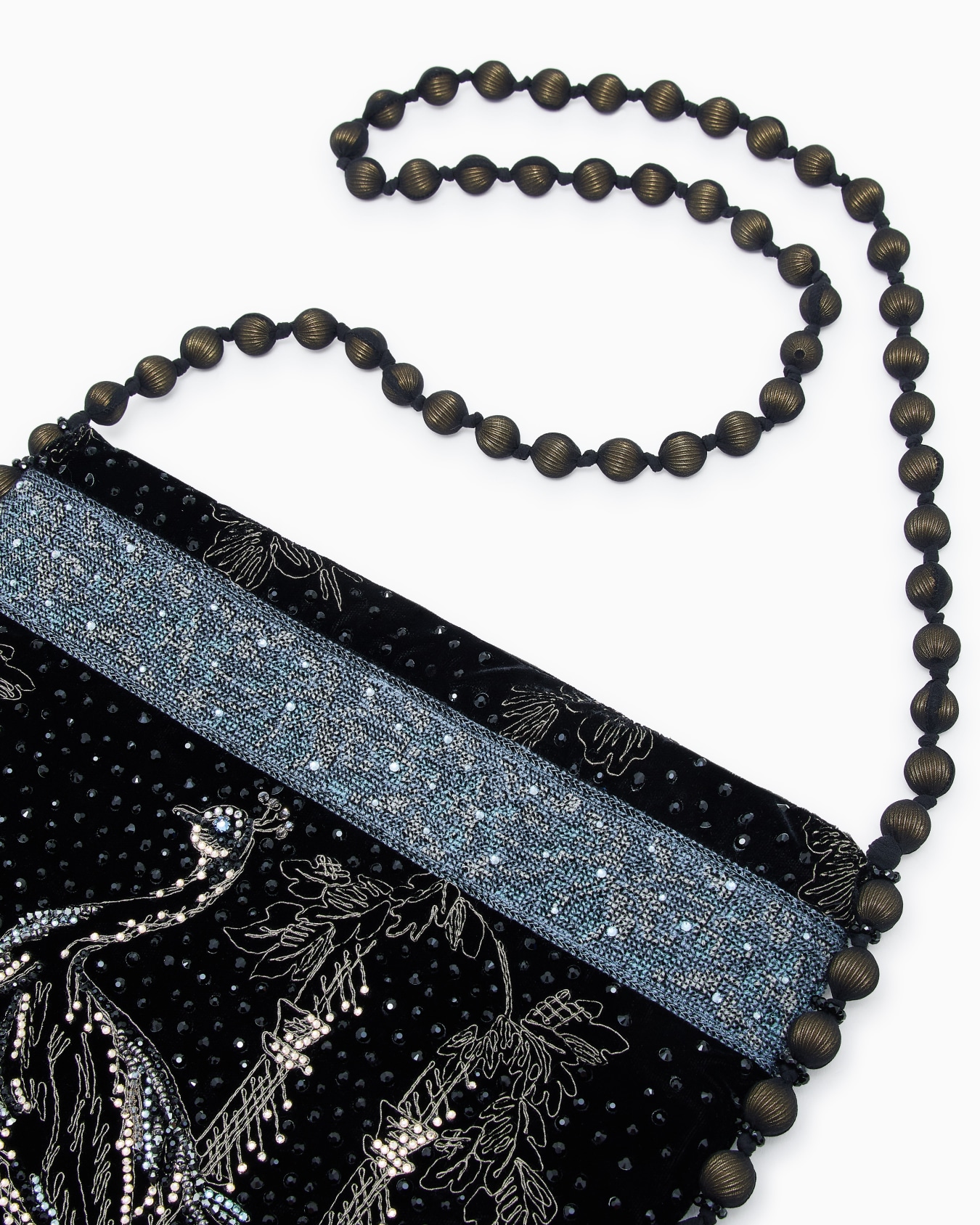 Bolso bandolera en terciopelo bordado Diapositiva 4