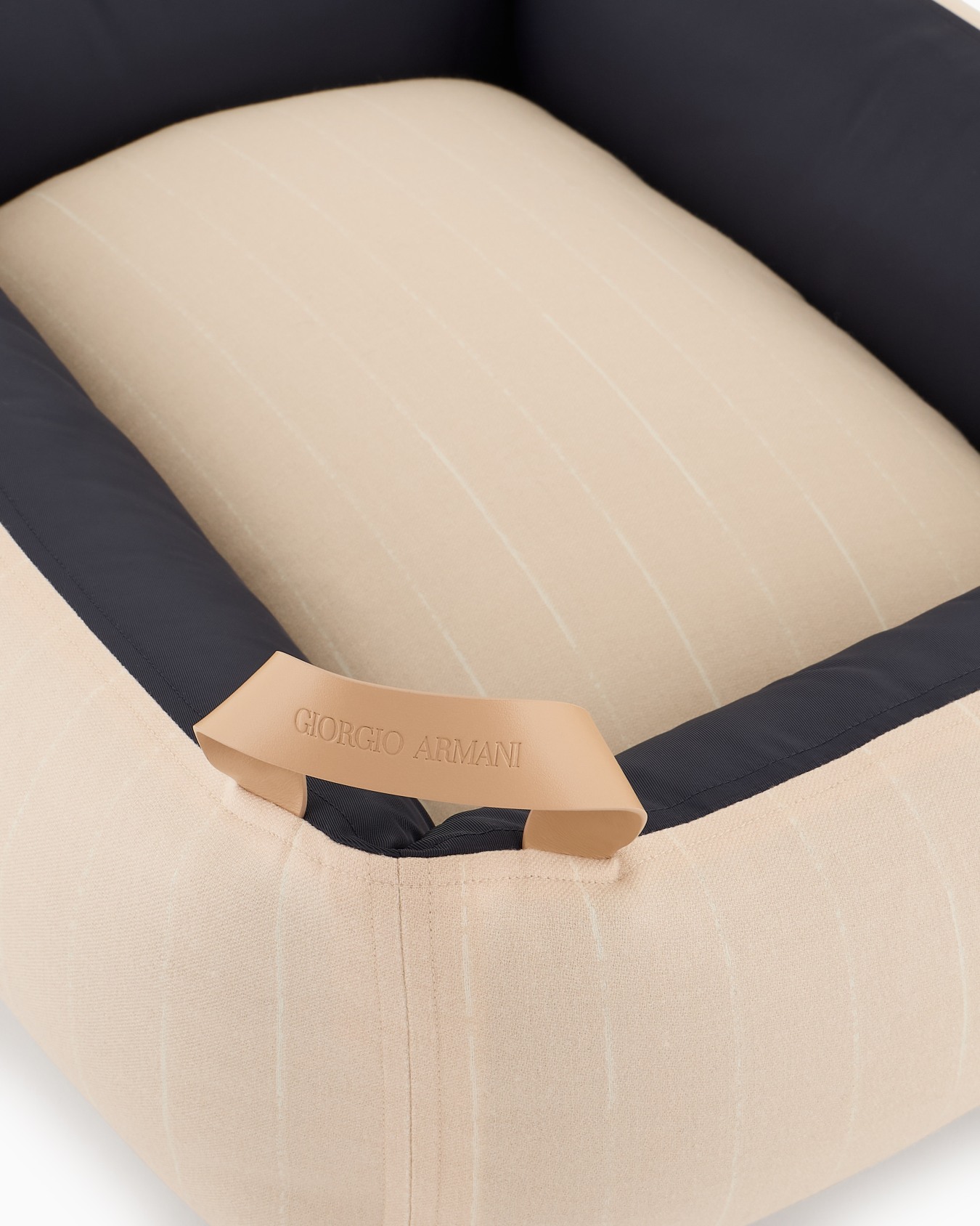 Poldo x Giorgio Armani Dog Bed in pinstriped virgin wool Slide 2