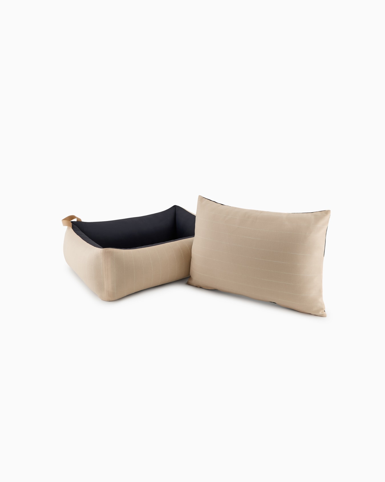 Poldo x Giorgio Armani Dog Bed in pinstriped virgin wool Slide 4