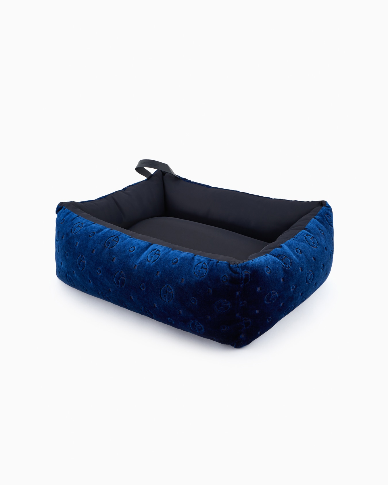 Poldo x Giorgio Armani Dog Bed in monogram jacquard velvet Slide 1