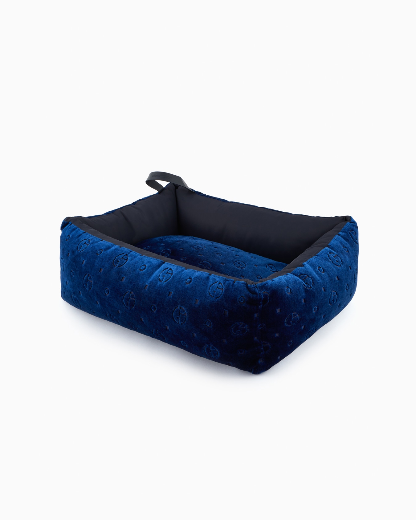 Poldo x Giorgio Armani Dog Bed in monogram jacquard velvet Slide 0