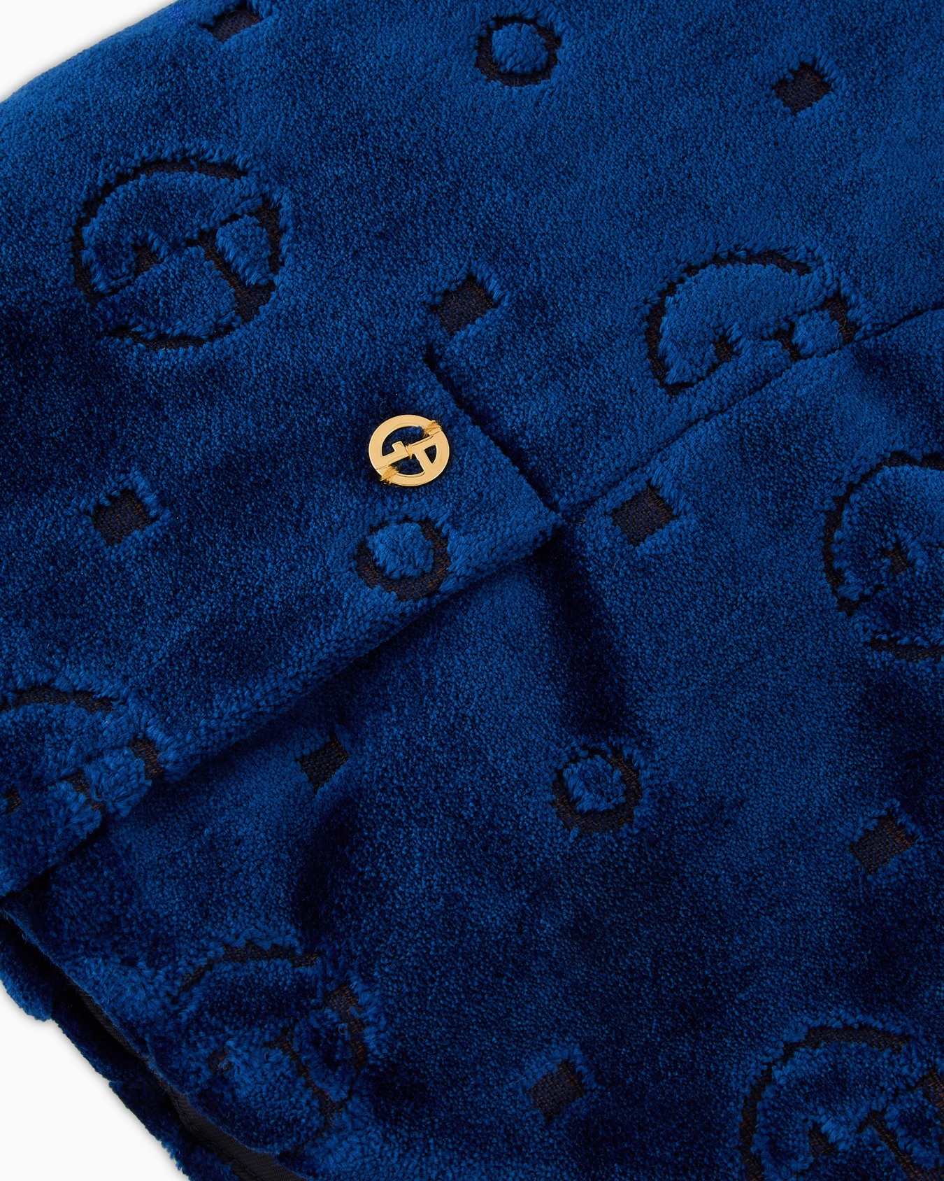 Poldo x Giorgio Armani Coat in monogram jacquard velvet Slide 4