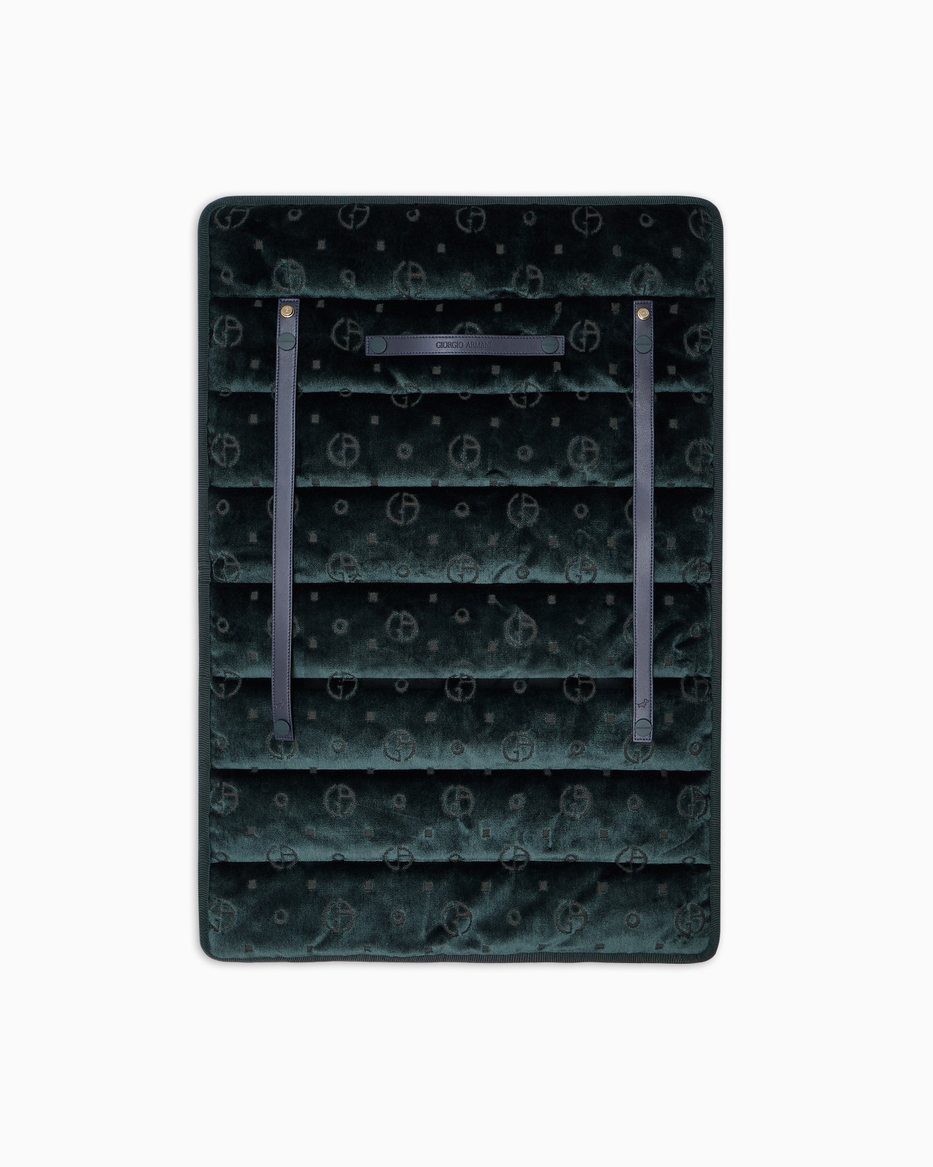 Poldo x Giorgio Armani Travel Mat in monogram jacquard velvet Slide 0