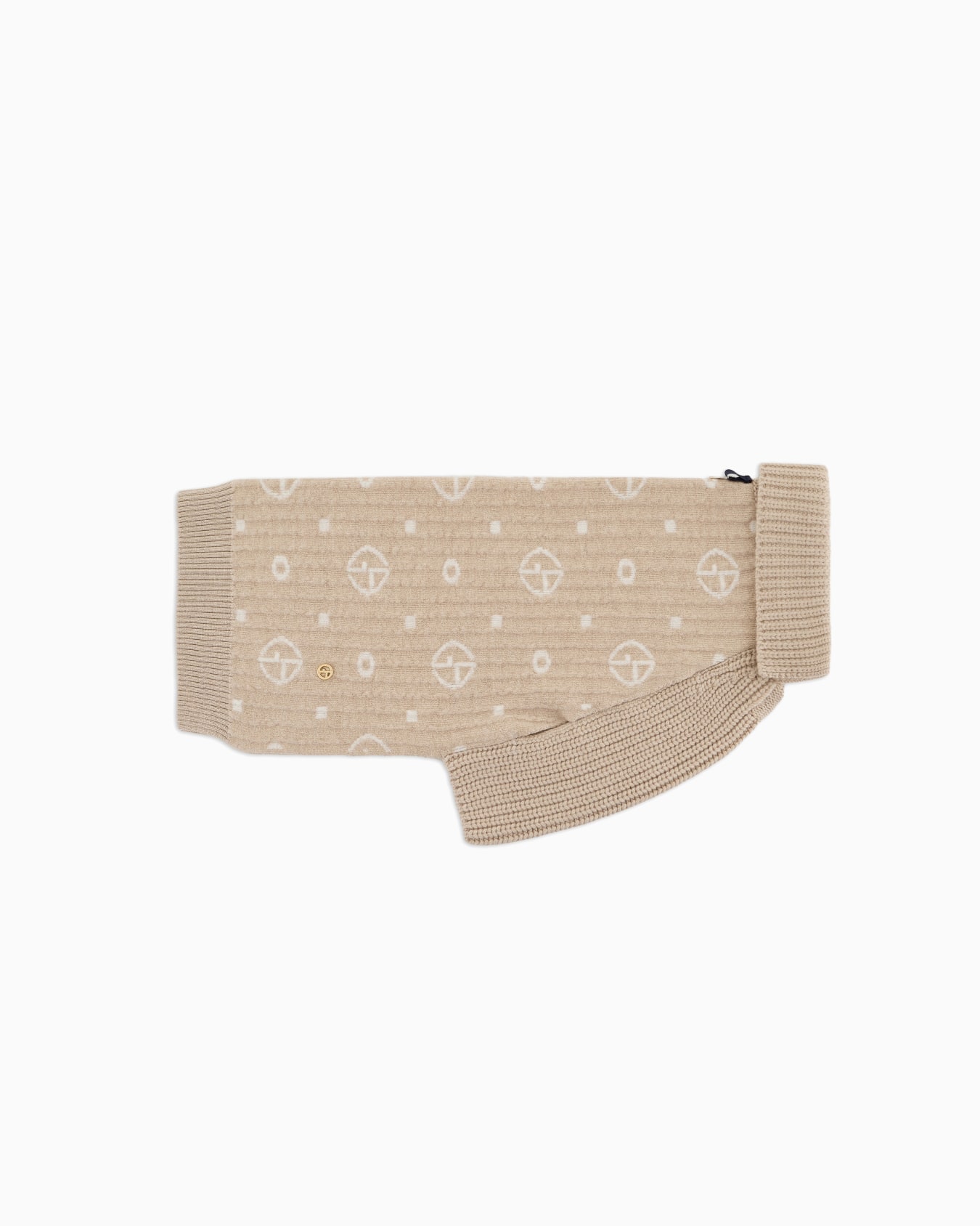 Chandail Poldo x Giorgio Armani en laine vierge et cachemire jacquard à monogramme Diapositive 0