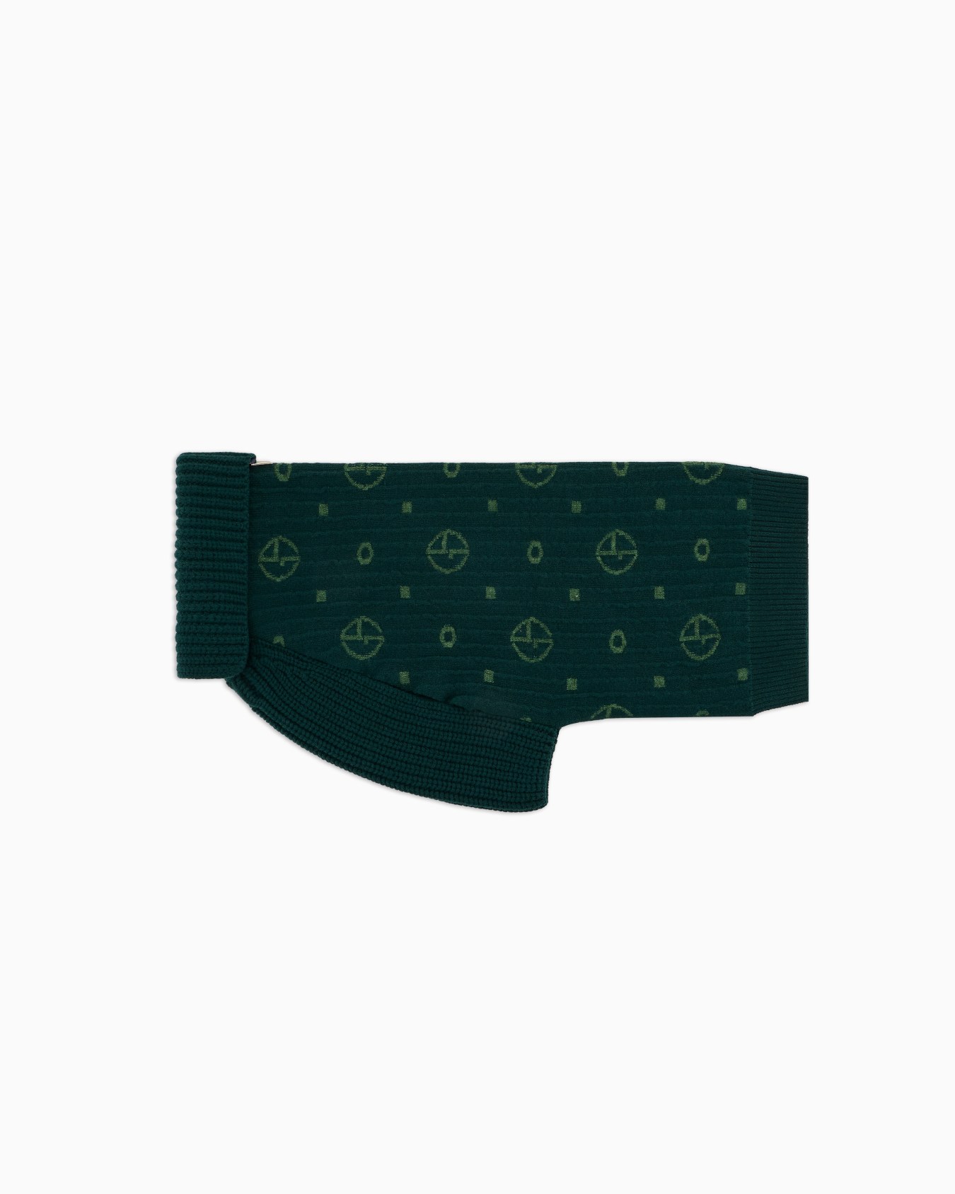 Poldo x Giorgio Armani Jumper in monogram jacquard virgin wool and cashmere Slide 3