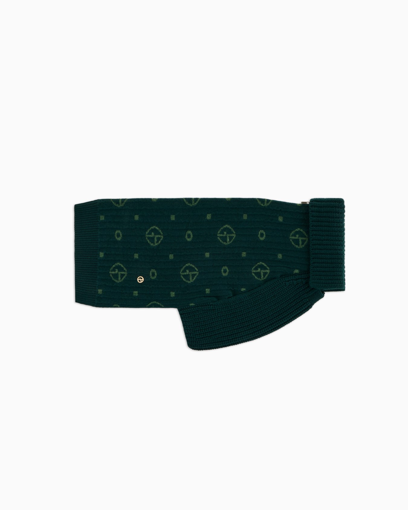 Poldo x Giorgio Armani Jumper in monogram jacquard virgin wool and cashmere Slide 0