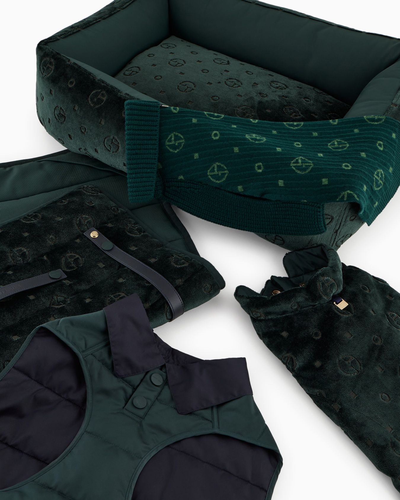 Poldo x Giorgio Armani Jumper in monogram jacquard virgin wool and cashmere Slide 7