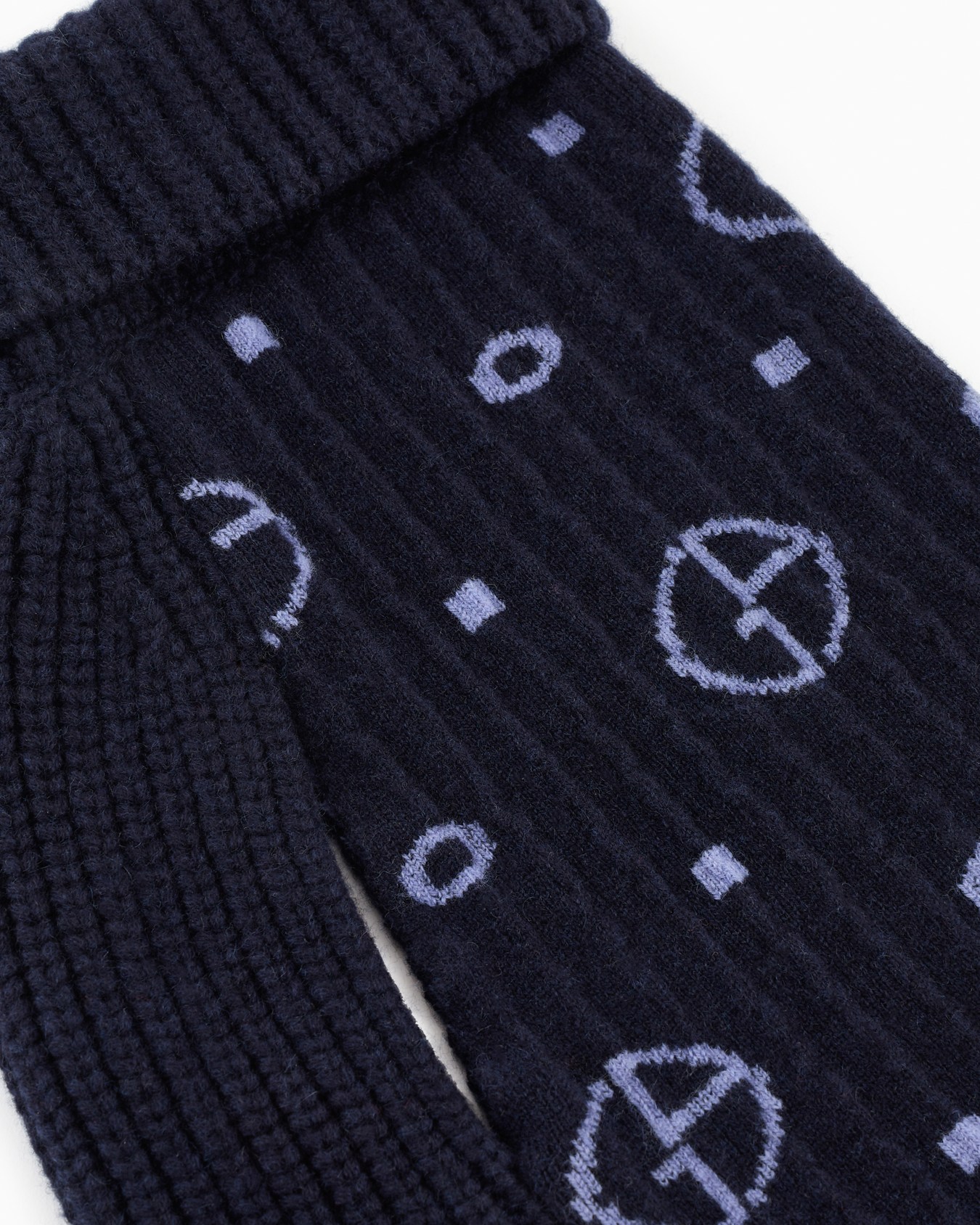 Poldo x Giorgio Armani Jumper in monogram jacquard virgin wool and cashmere Slide 5