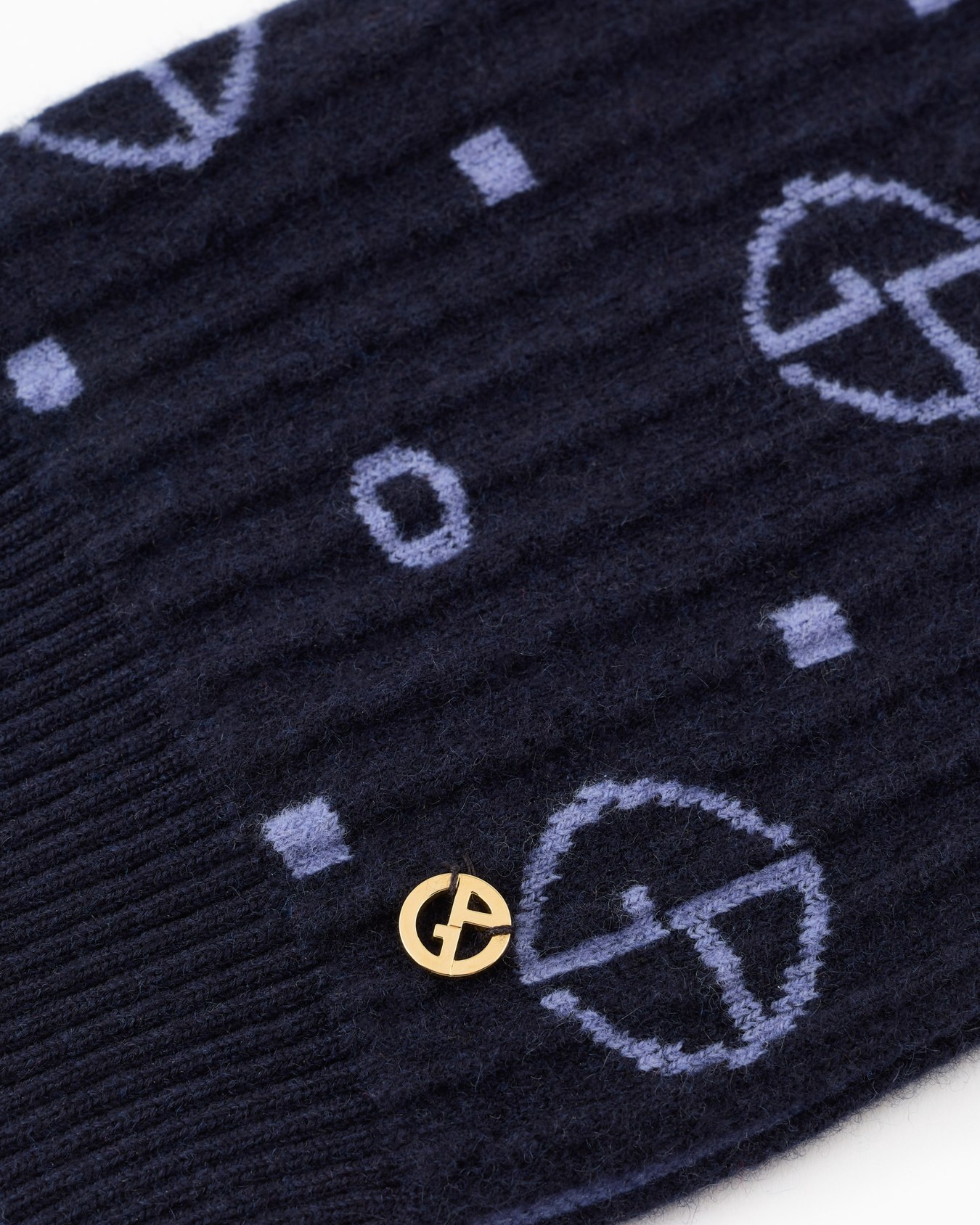 Poldo x Giorgio Armani Jumper in monogram jacquard virgin wool and cashmere Slide 1