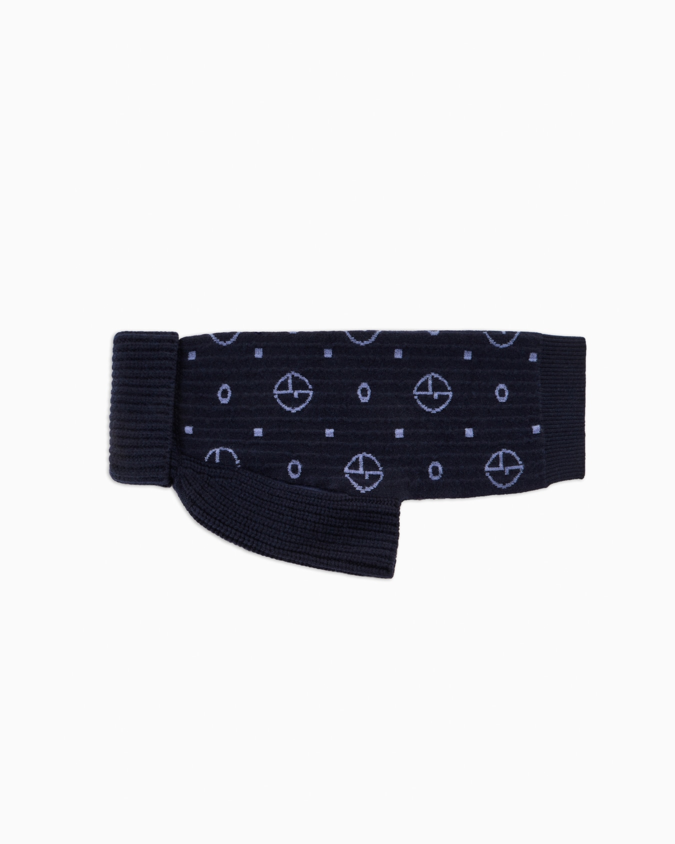 Poldo x Giorgio Armani Jumper in monogram jacquard virgin wool and cashmere Slide 3
