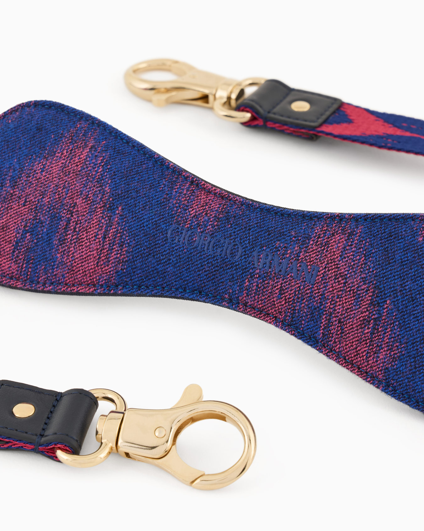 Poldo x Giorgio Armani leash in Ikat jacquard and leather Slide 1