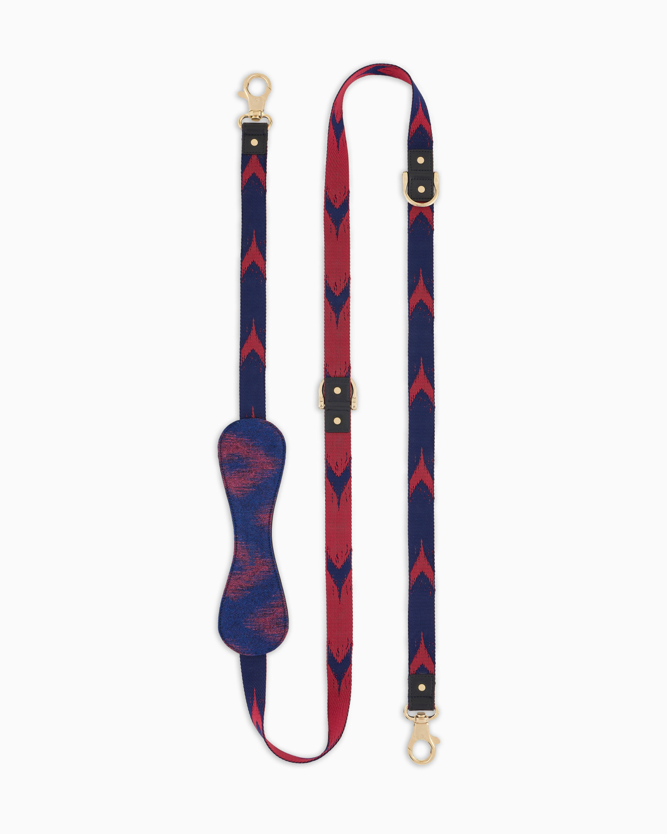 Poldo x Giorgio Armani leash in Ikat jacquard and leather Slide 0