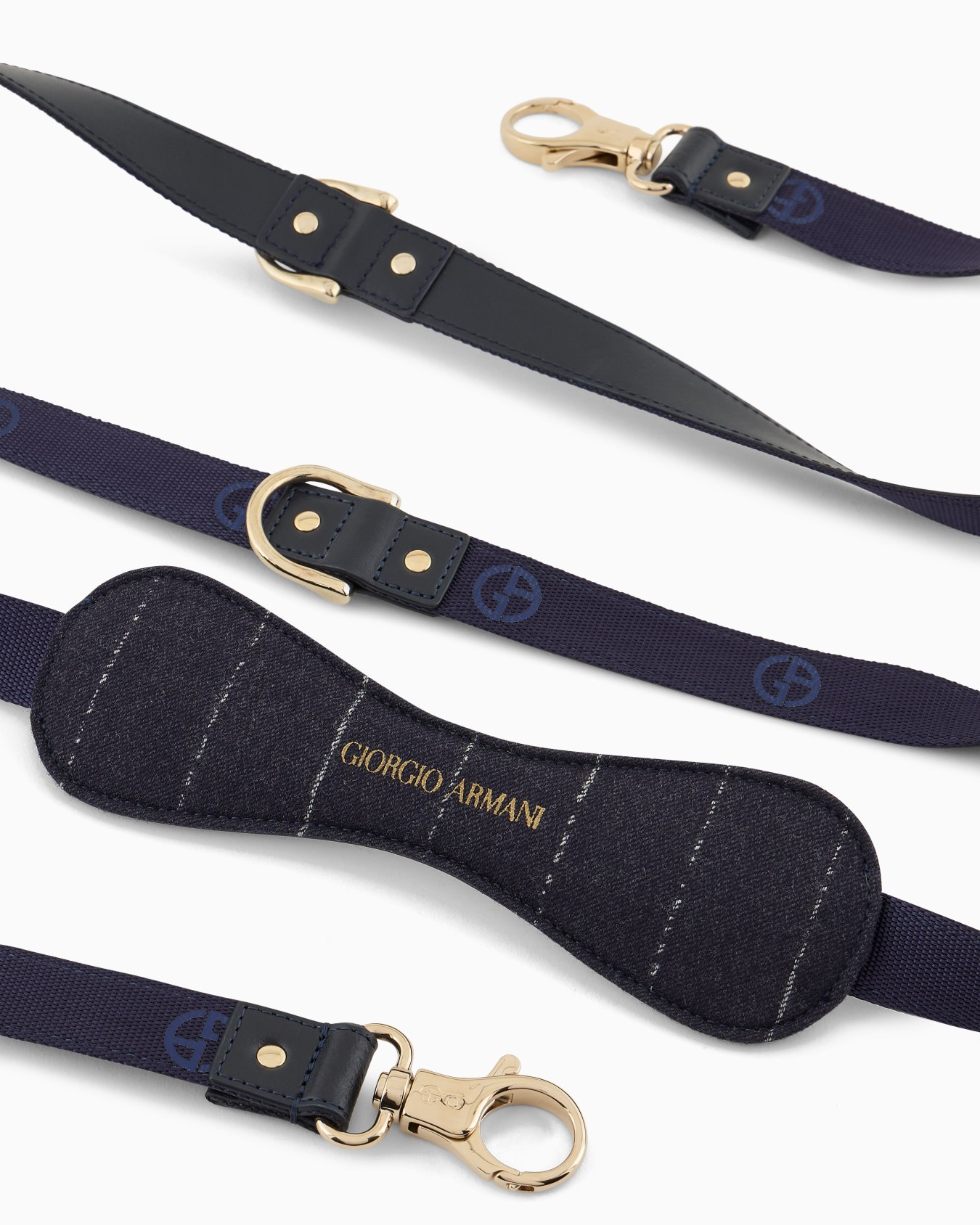 Laisse Poldo x Giorgio Armani en laine vierge et cuir Diapositive 2