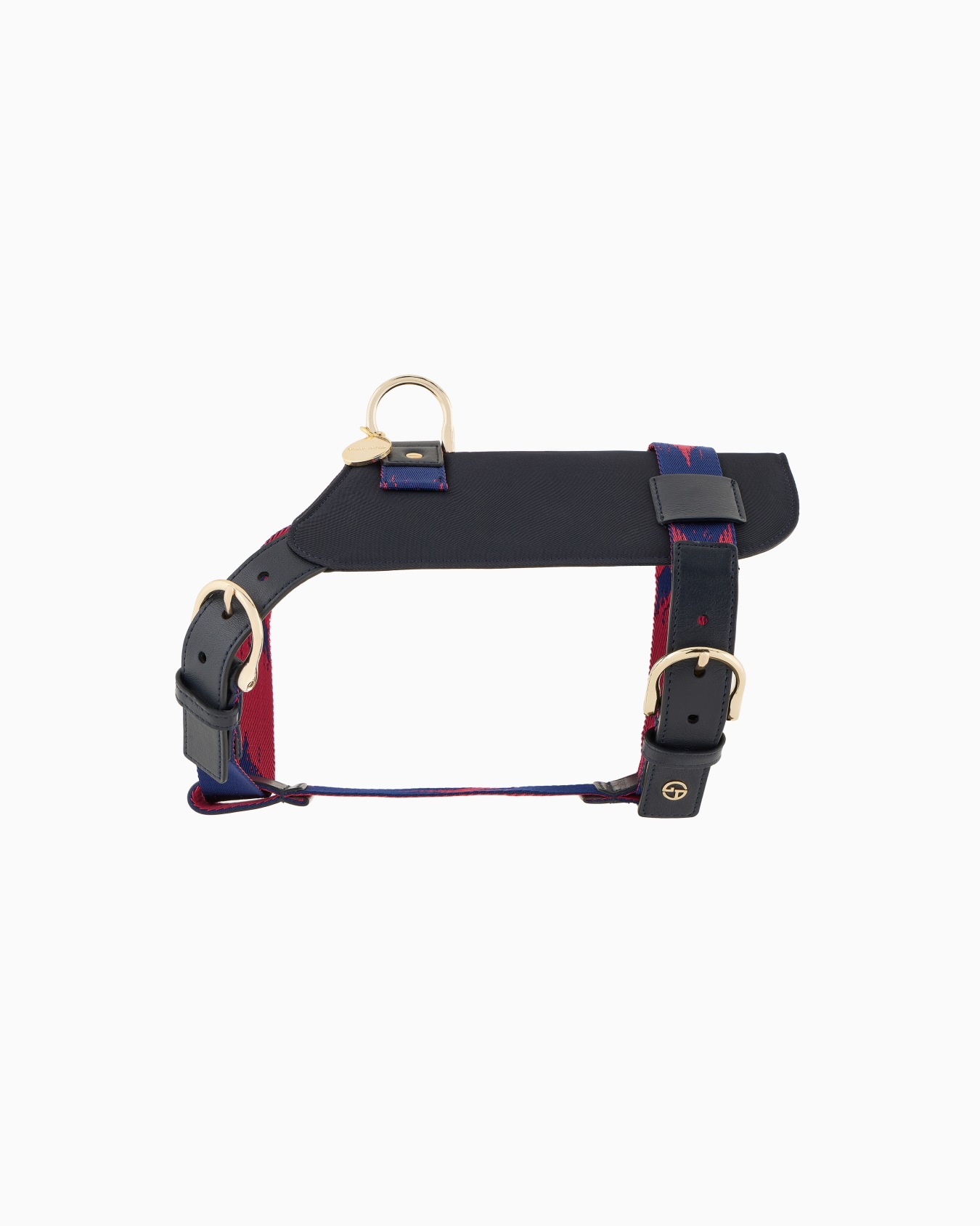 Poldo x Giorgio Armani harness in Ikat jacquard and leather Slide 0