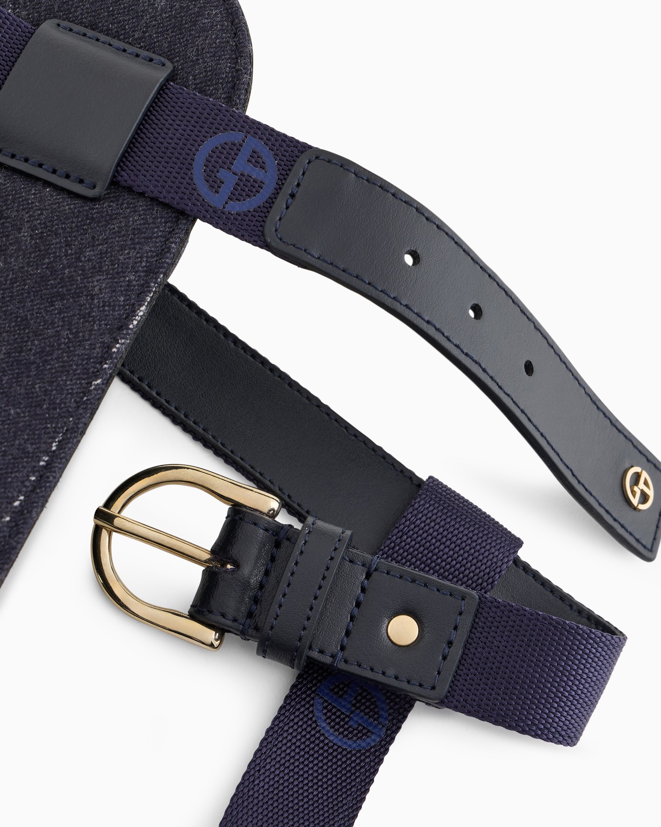 Poldo x Giorgio Armani Harness in virgin wool and leather Slide 4