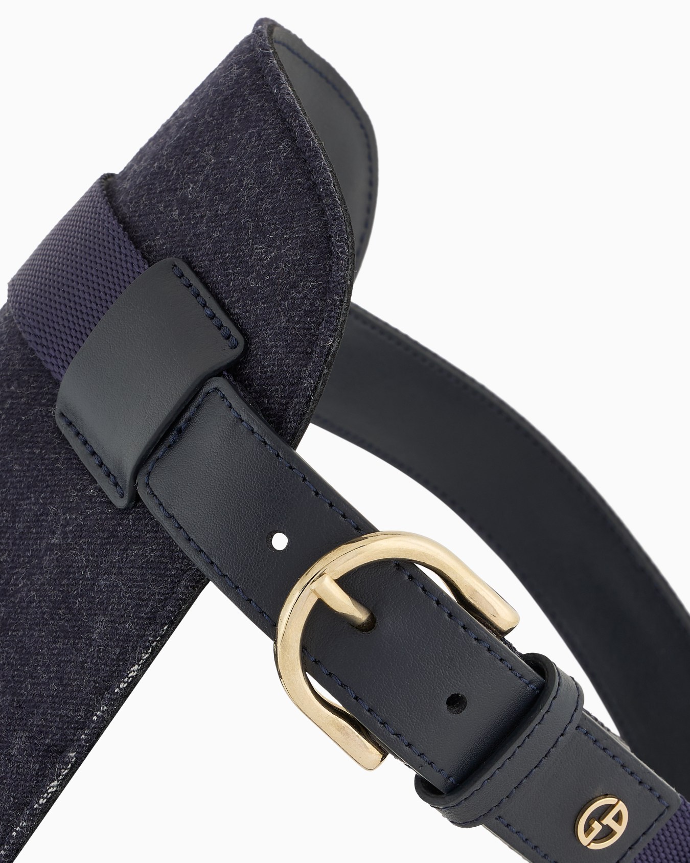 Poldo x Giorgio Armani Harness in virgin wool and leather Slide 1