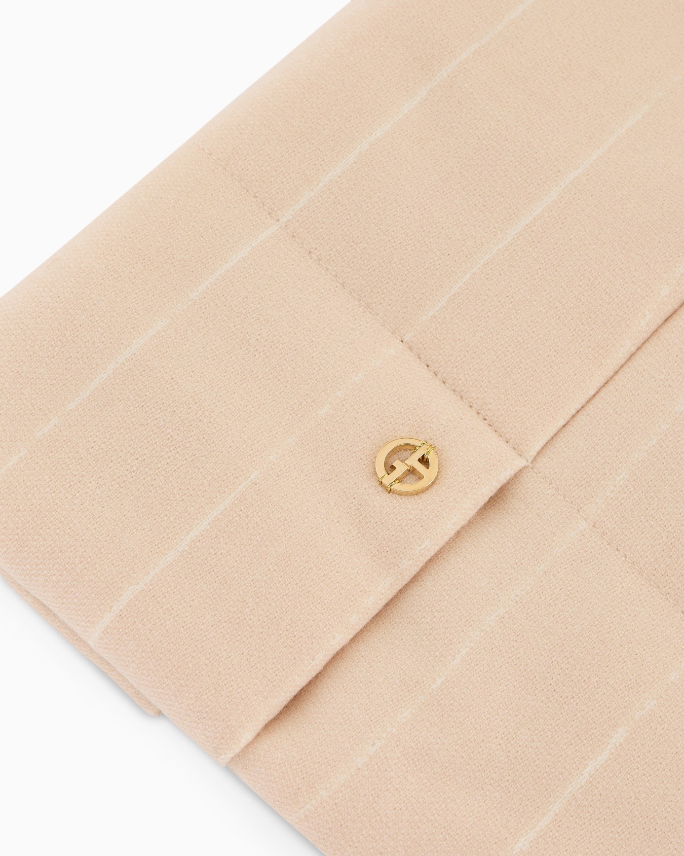 Poldo x Giorgio Armani Coat in pinstriped motif virgin wool Slide 3