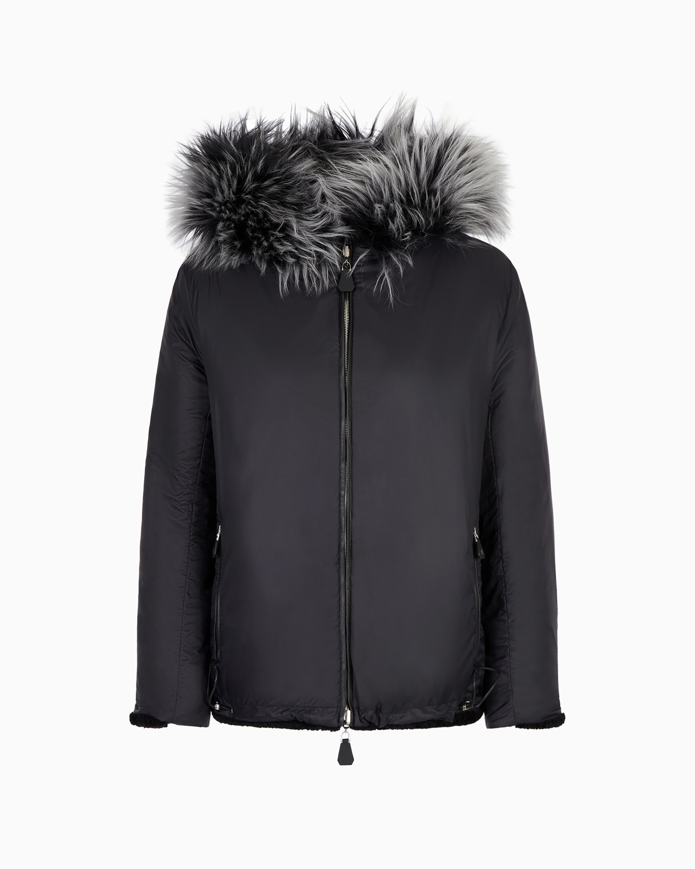 Reversible shearling lamb pea coat Slide 1