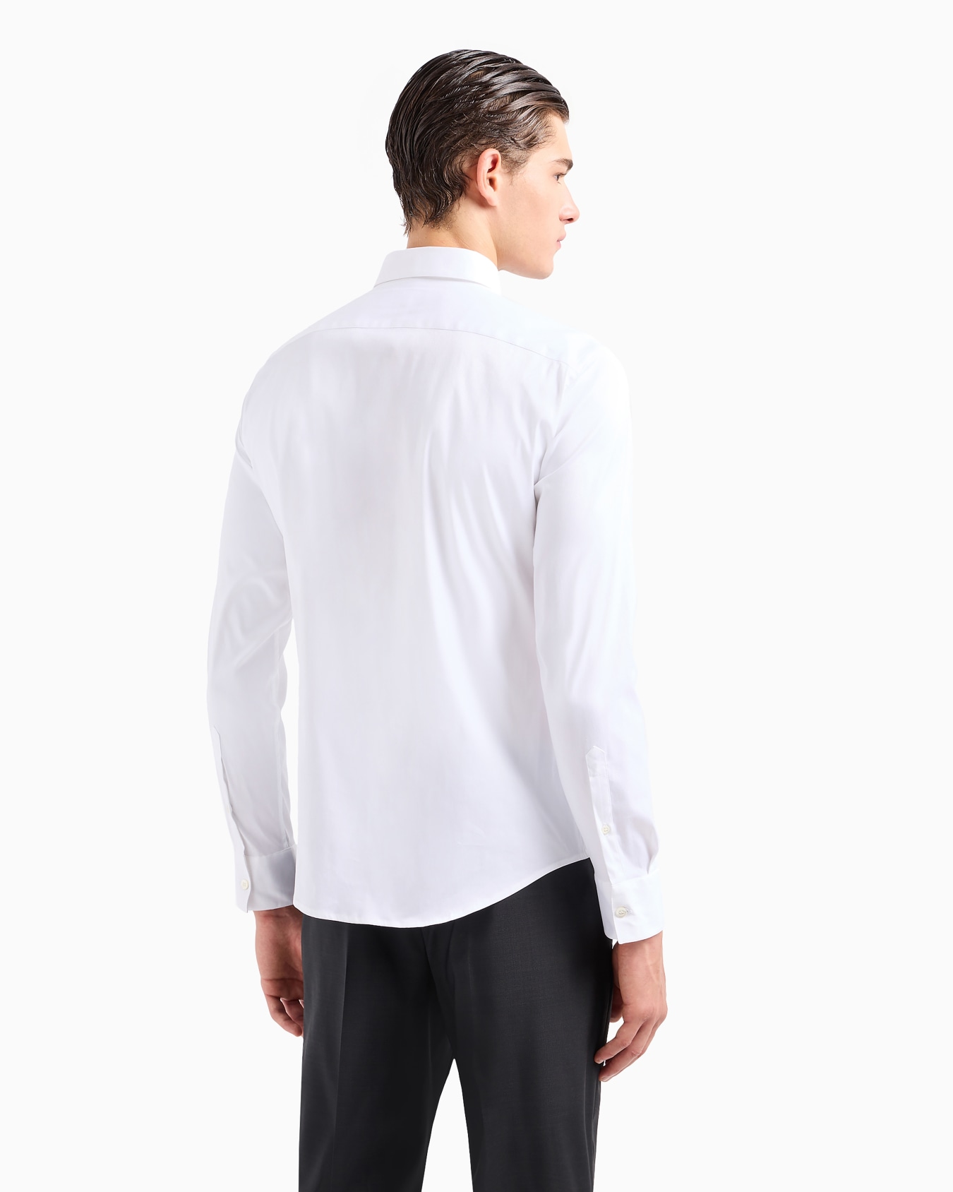 Lightweight comfortable satin slim-fit shirt Slide 2