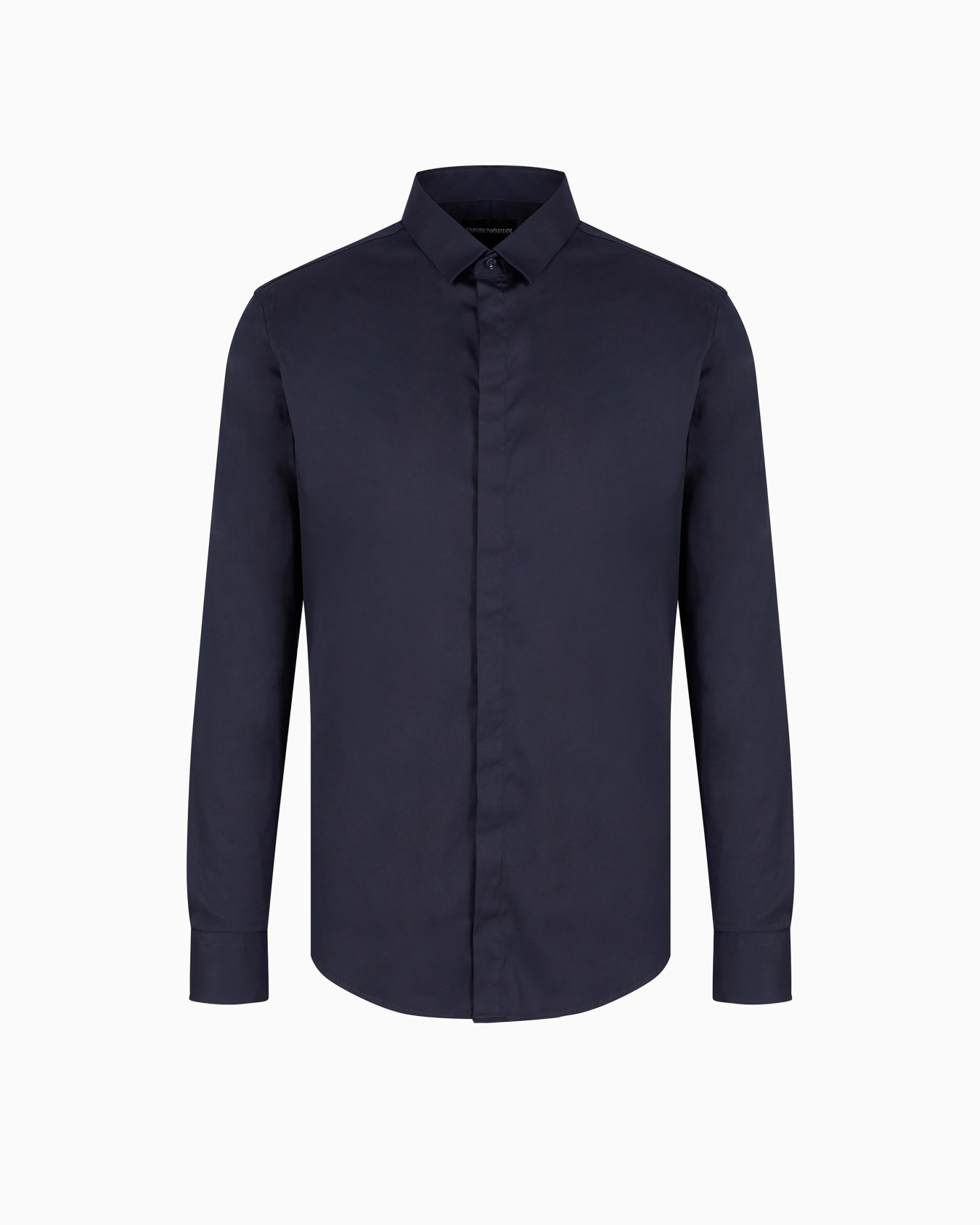 Camicia slim fit in raso leggero comfort Slide 0