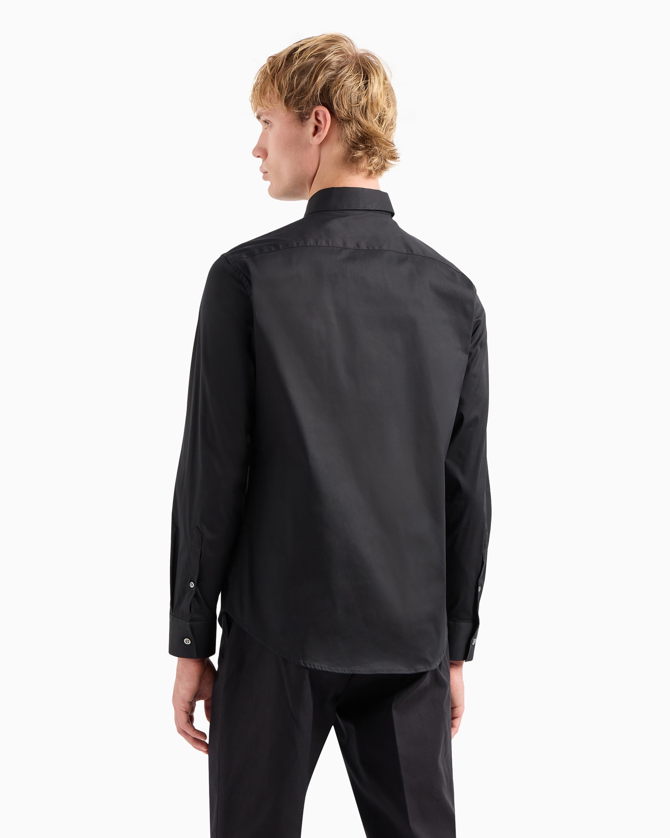 Lightweight comfortable satin slim-fit shirt Slide 2