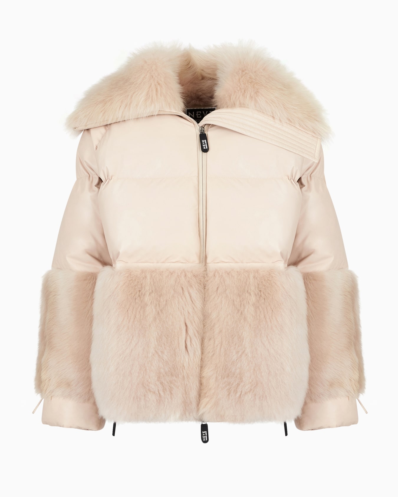 Giorgio Armani Neve nappa leather and shearling pea coat Slide 0