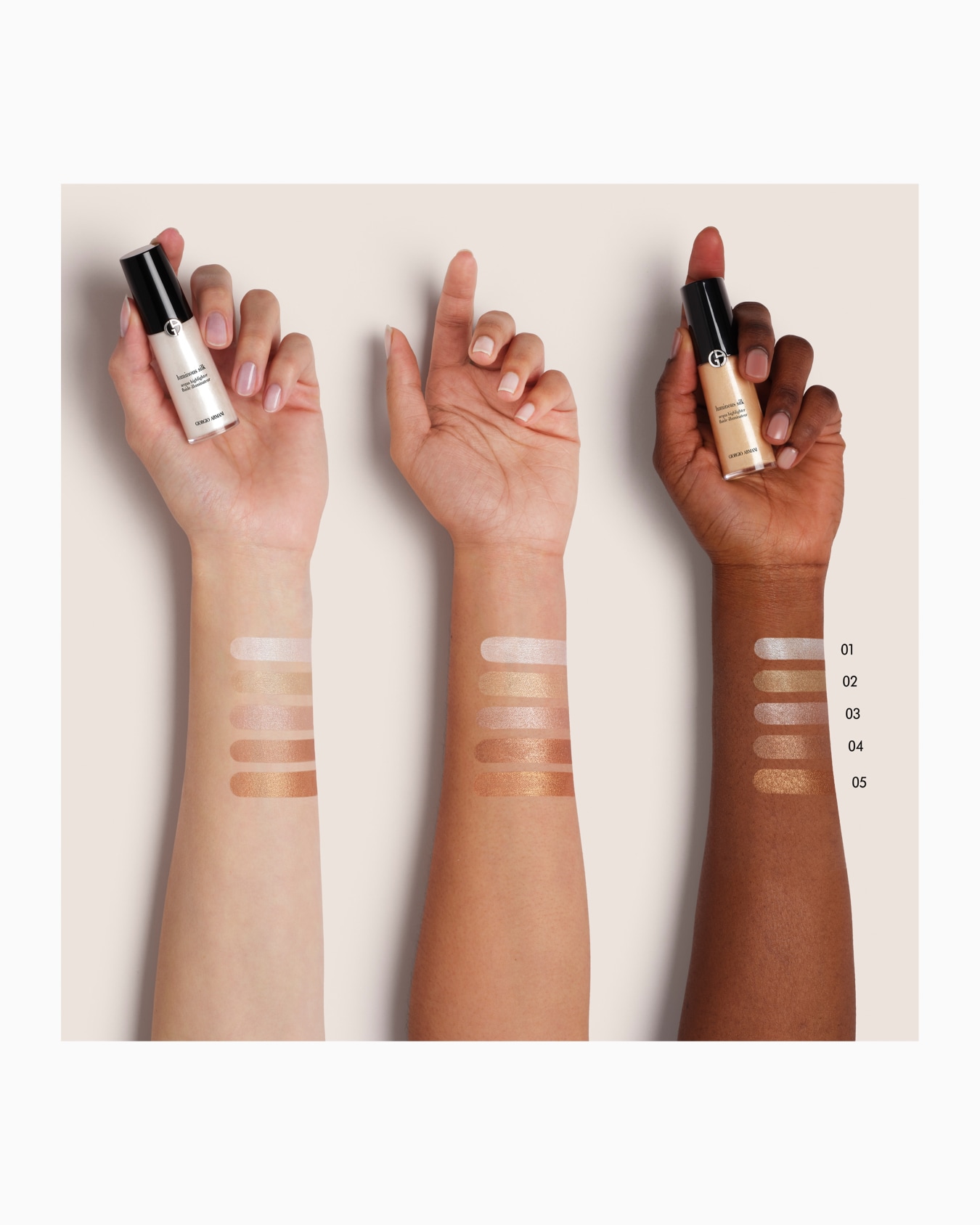1 - Halo Transparent Pearl, Luminous Silk Acqua Highlighter Slide 3