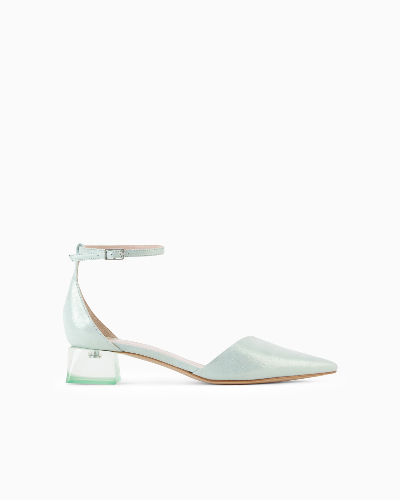 D’Orsay-Pumps aus laminiertem Veloursleder Folie 0